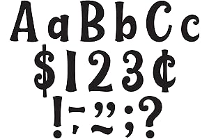 Teacher Created Resources Black 4" Wild Whimsy Letters