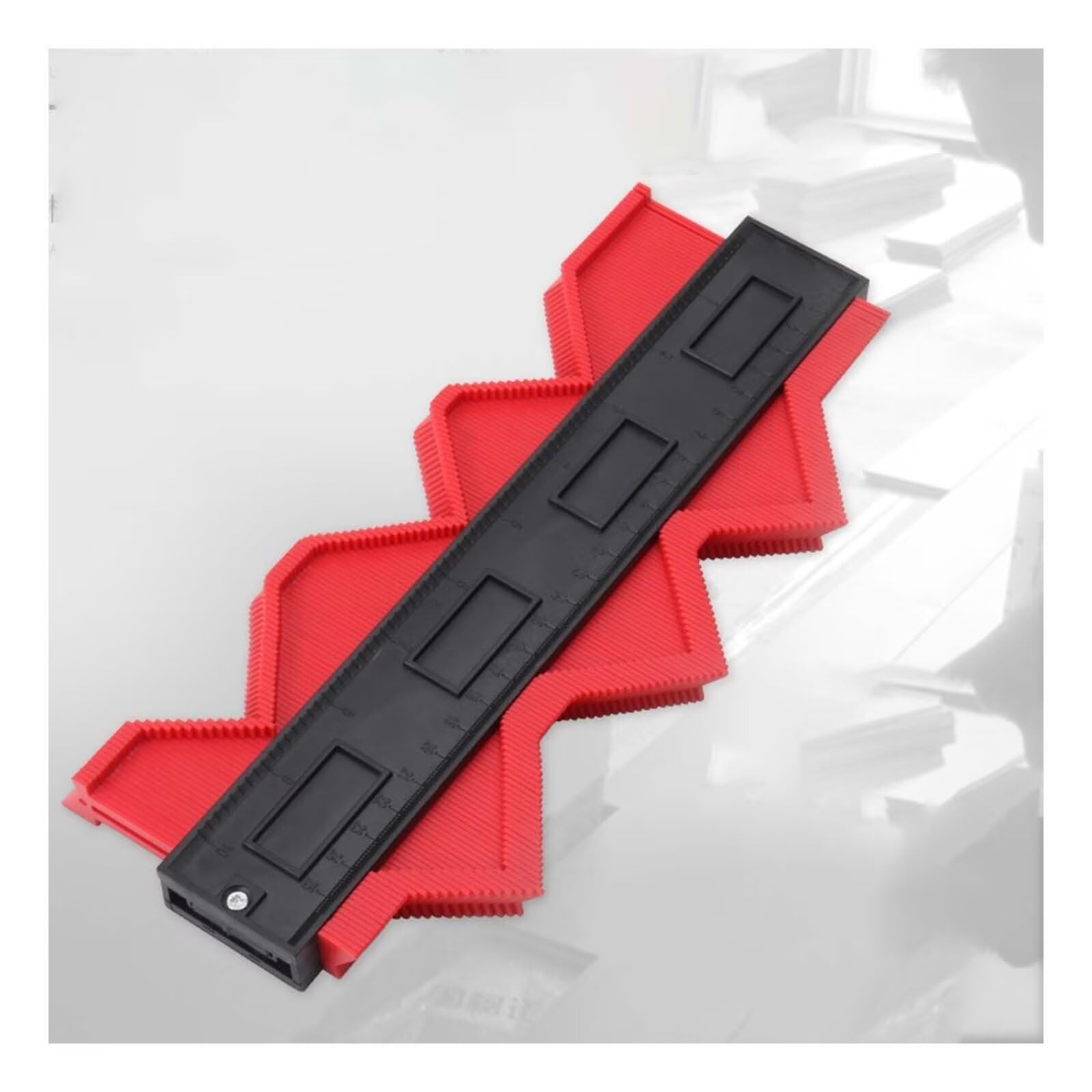 Irregular Shape Duplicator red Extended contour measuring tool 11in Length Shape Outline Tool 30mm Depth scriber contour gauge Gifts for Dad Men Carpenter for Construction Carpet Tile Laying