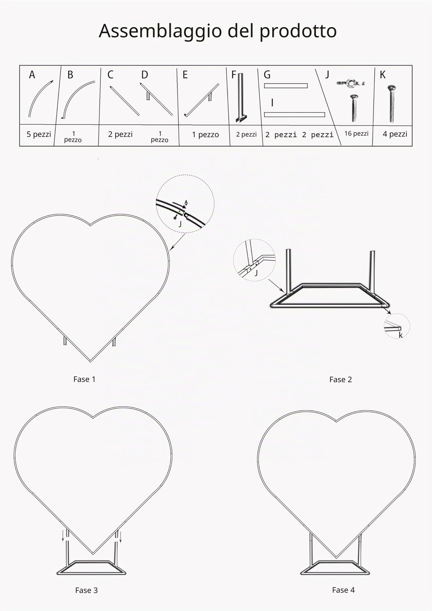 PILIN Set arco di palloncini in metallo a forma di cuore Kit arco di palloncini per festa, matrimonio, proposta di matrimonio, decorazione di San Valentino