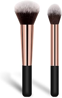 Makeup Brushes Banidy Powder Foundation Brush Flawless Powder Brush Set with Highlighter Brush Blush Brush with Wooden Handle Perfect for Blending, Buffing Liquid, Powder, Foundation, Cream, Concealer,Blush