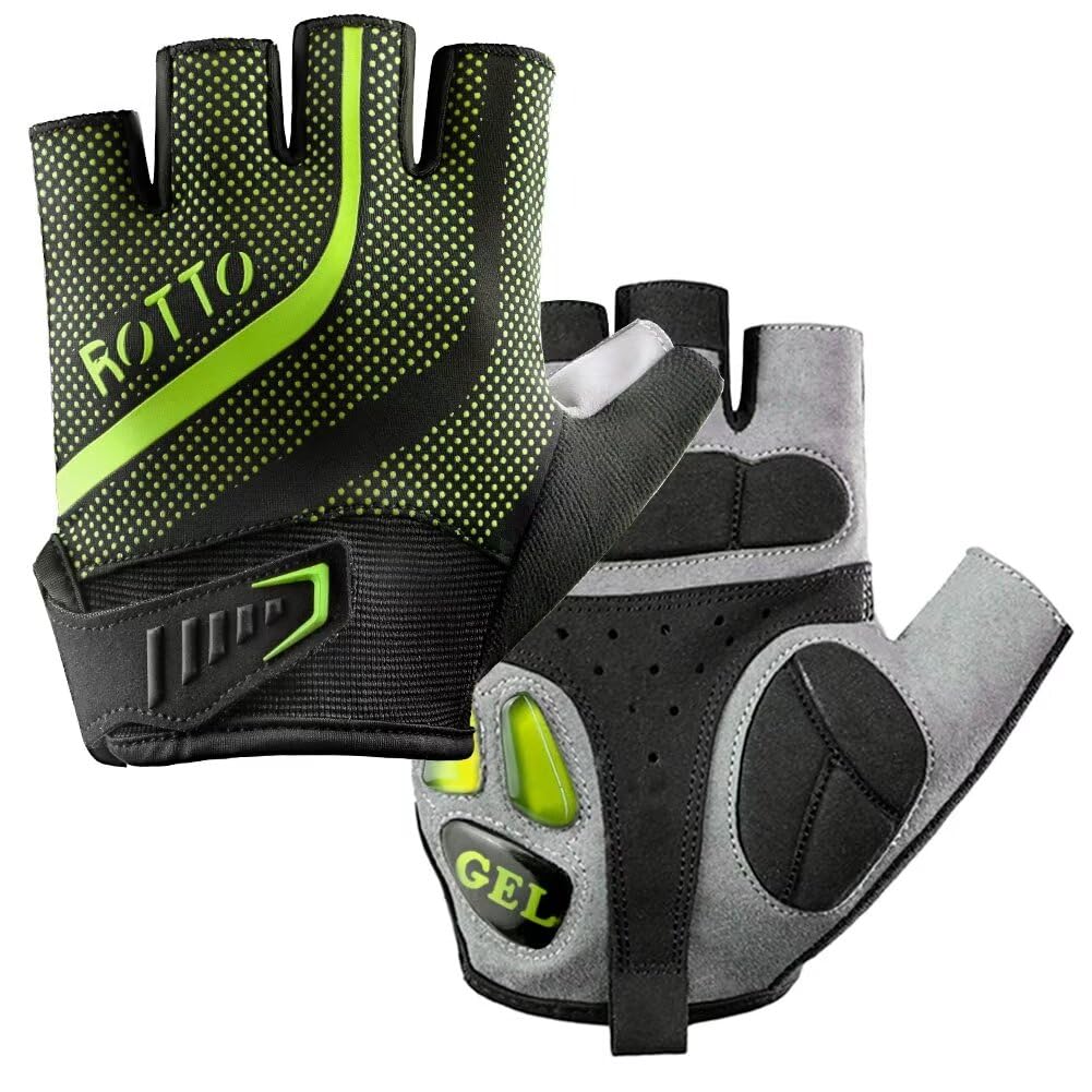 ROTTO Fahrradhandschuhe MTB Handschuhe Halbfinger für Herren