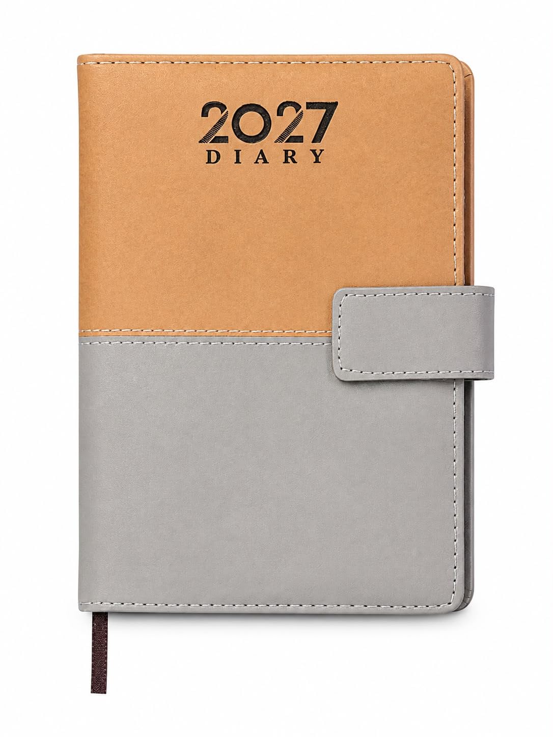 FLYSPACE 2026 Executive PU Leather Diary | Premium Daily Planner & Ribbon Bookmark | Brown & Golden-image-12