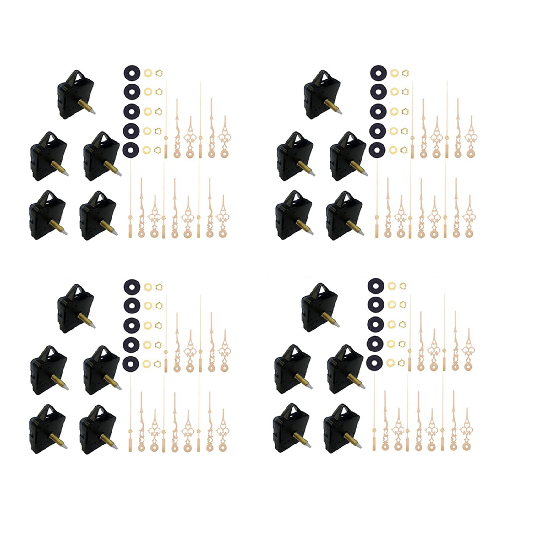 20 PièCes 31 mm Arbre Long Bricolage Horloge à Quartz MéCanisme de Mouvement Moteur Kit pour Horloge RéParation Outil PièCes Bricolage Remplacement A