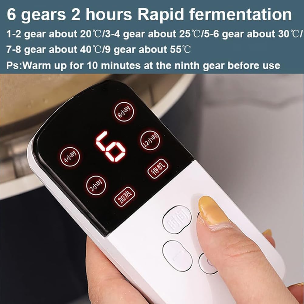 Tanque de fermentación termostático automático con Temperatura y Tiempo Ajustables - Tanque de fermentación de Acero Inoxidable para Pan, Bollos y Yogur
