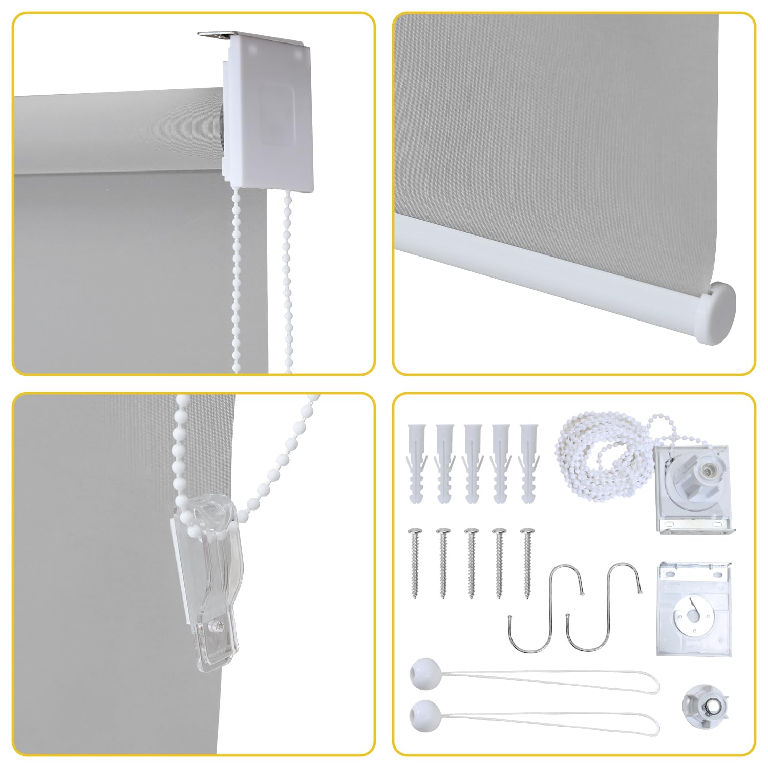 Tenda a rullo verticale, 140 x 240 cm, oscurante, tenda da balcone, tenda da sole verticale, ombreggiante e frangivista, per interni ed esterni, grigio