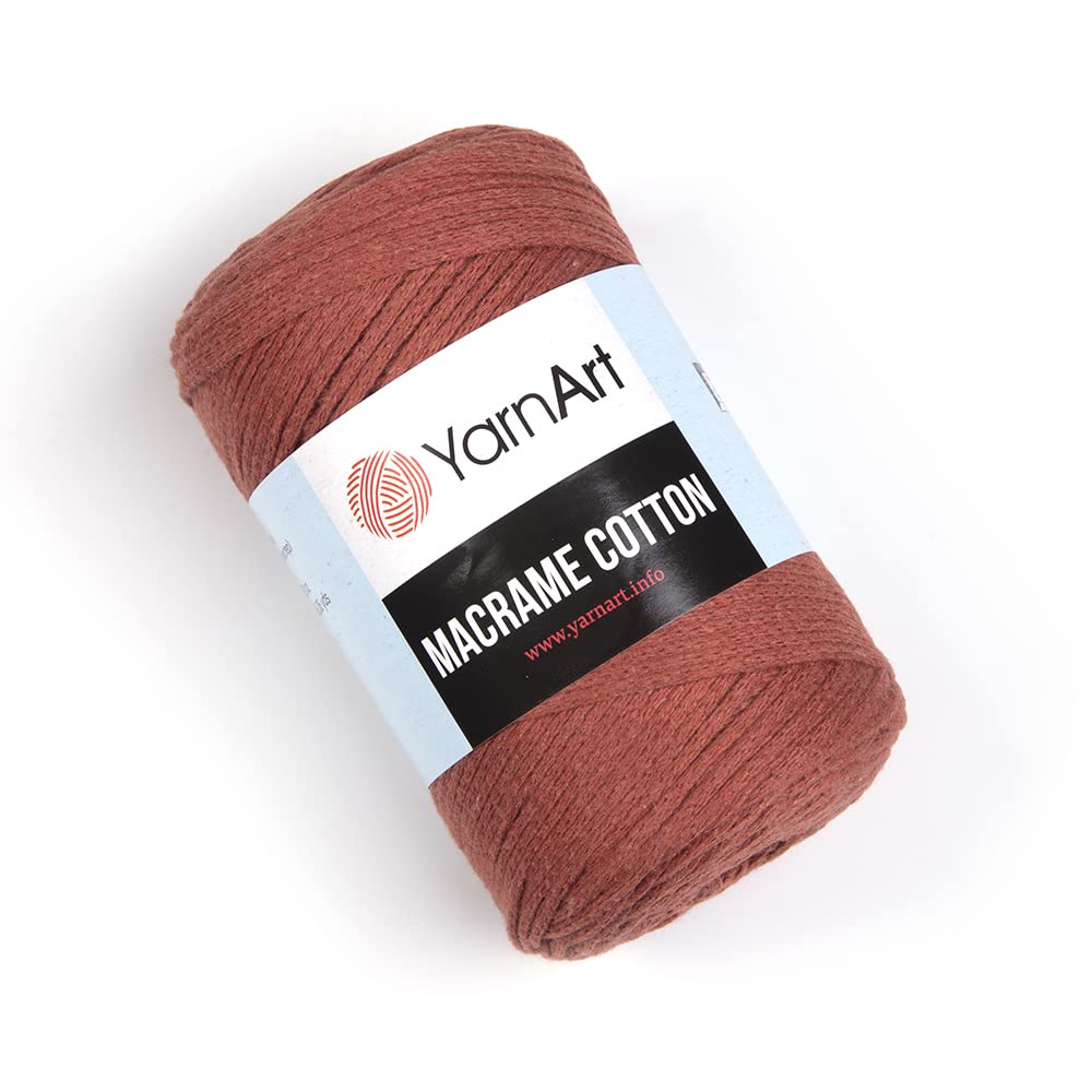 YarnArt Macrame Cotton Cord – 80% Cotton, 20% Polyamide, 8.8 Oz (250g), 246 Yds, Medium Weight For Crafts