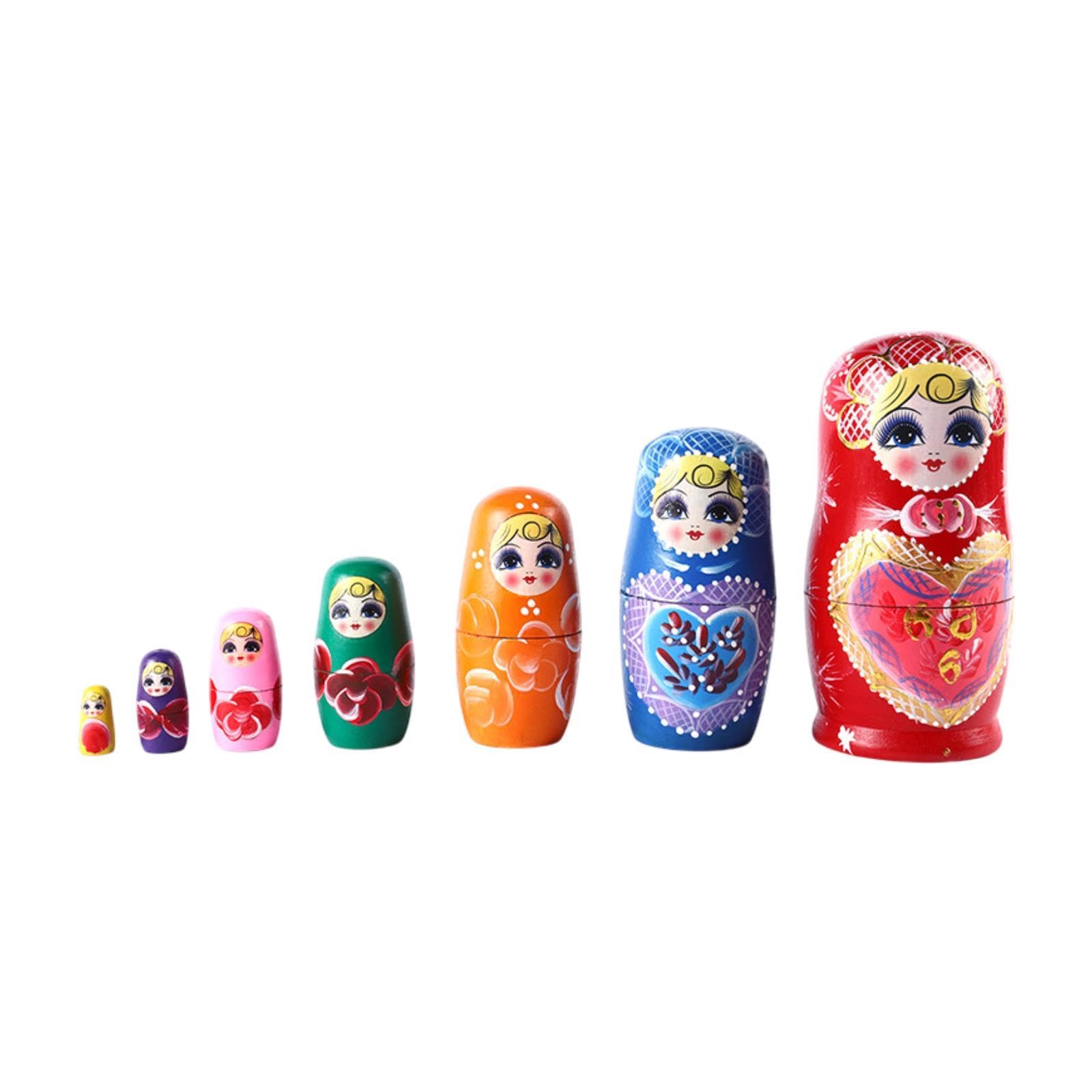 CALANDIS™ 7X Matryoshka Dolls Cartoon Russian Nesting Dolls for Festivals Kids Holiday-image-1