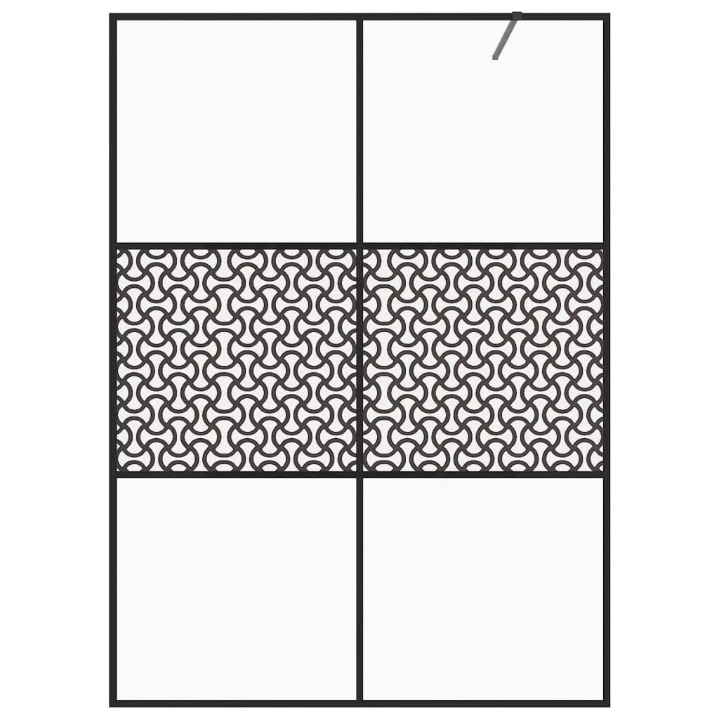 Nowoczesna ścianka prysznicowa do łazienki z bezpiecznego szkła ESG przegroda prysznicowa 5 mm i regulowana rama aluminiowa do kabiny prysznicowej z przezroczystego szkła 140 x 195 cm