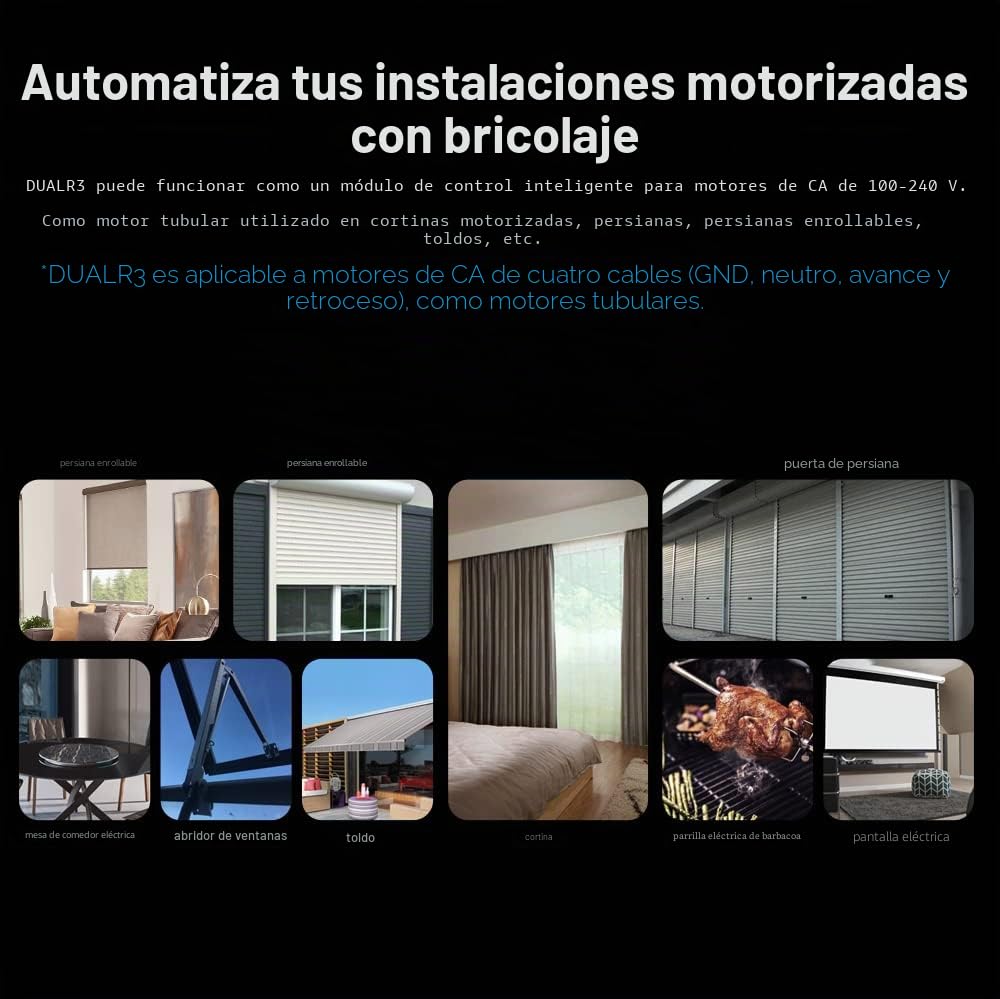 SONOFF Módulo de interruptor de cortina inteligente WiFi de 2 vías con relé dual para cortinas motorizadas, persianas, persianas, funciona con Alexa, no requiere concentrador, DUALR3 Lite