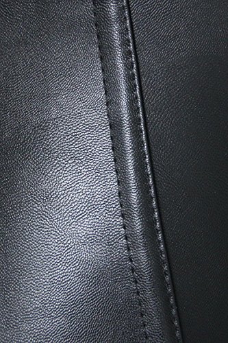 Charmian Women's 12 Spiral Steel Bones Steampunk Vintage Faux Leather Zipper Overbust Corset Zipper-Black Xxxxxx-Large #TOP4