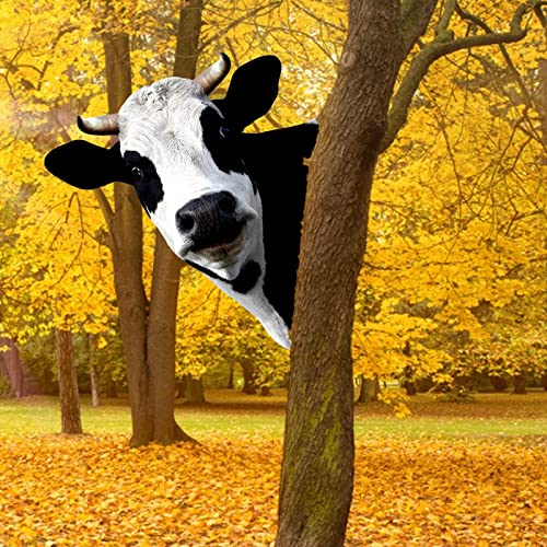 Qianly 60049556106126752 Animal Heads Metal Sculpture Realistic Art Statue Rustic Wall Mounted Animal Heads For Office Hotel Dining Room Door Ornament, Cow thumb #3