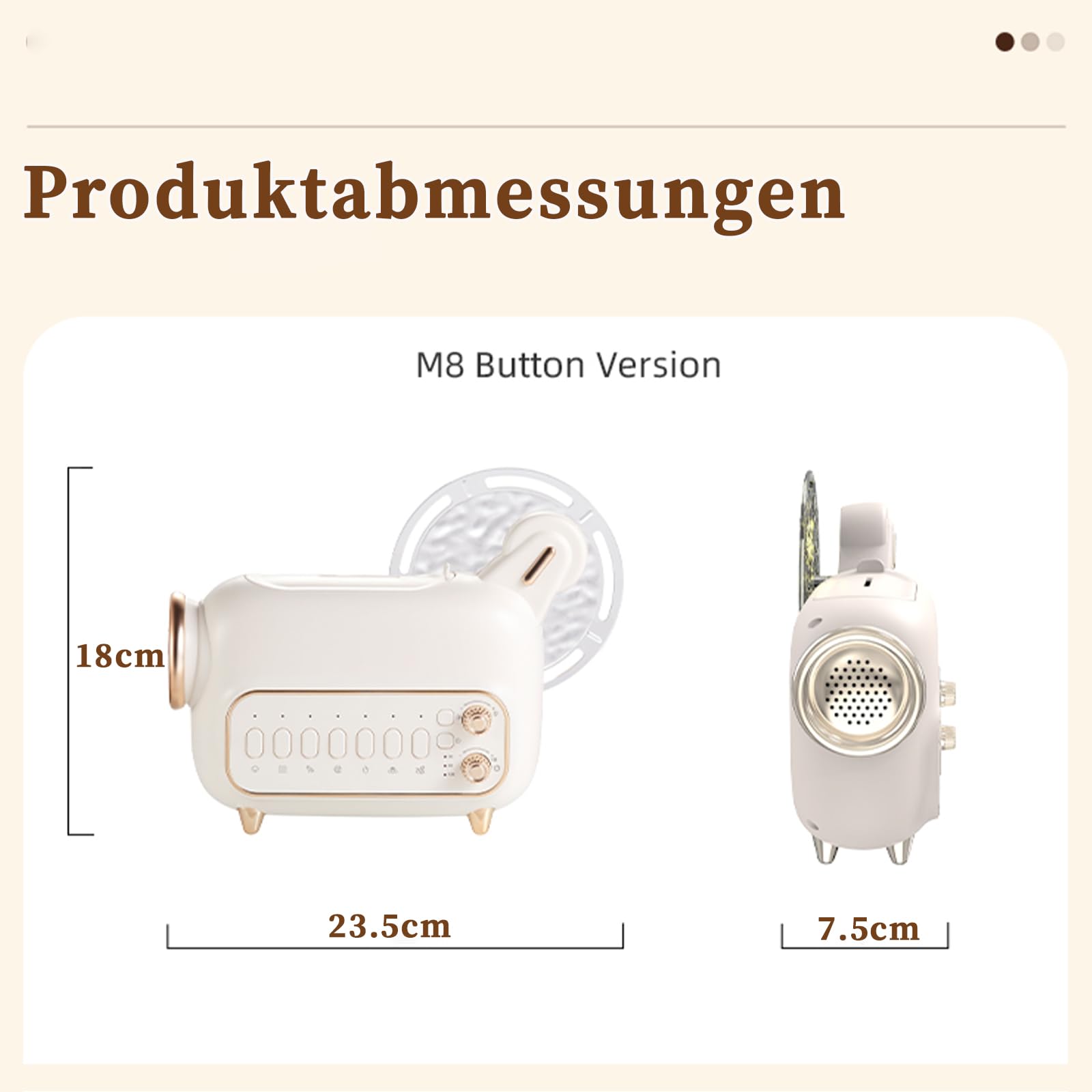 Humidificador 6 en 1 con difusor de aroma, altavoz Bluetooth, luz nocturna, ruido blanco y temporizador, humidificador ultrasónico de niebla fría de 120 ml para dormitorio, habitación infantil