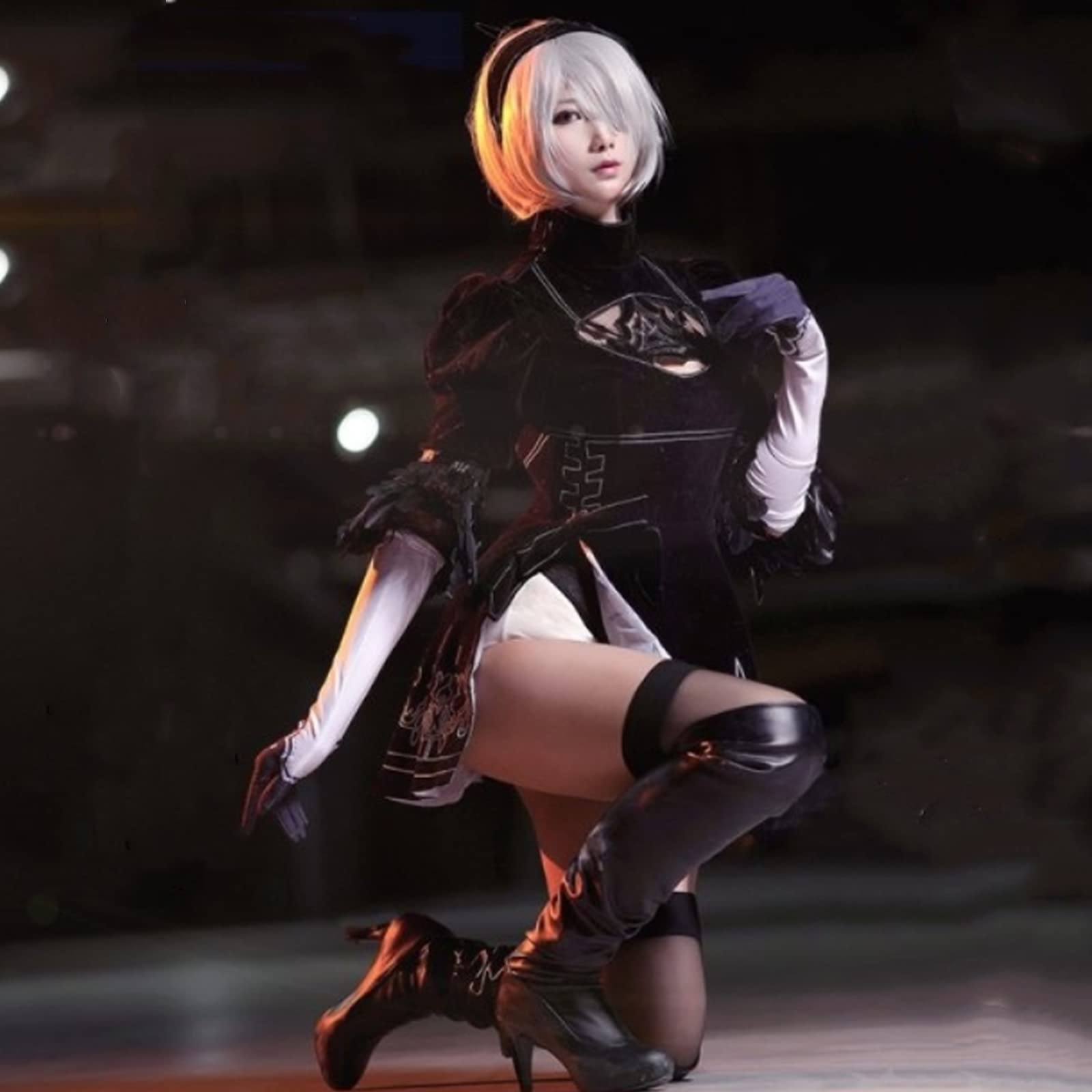 Amazon | ヨルハ二号B型 コスプレ 2B トゥービー ワンピース ヘア