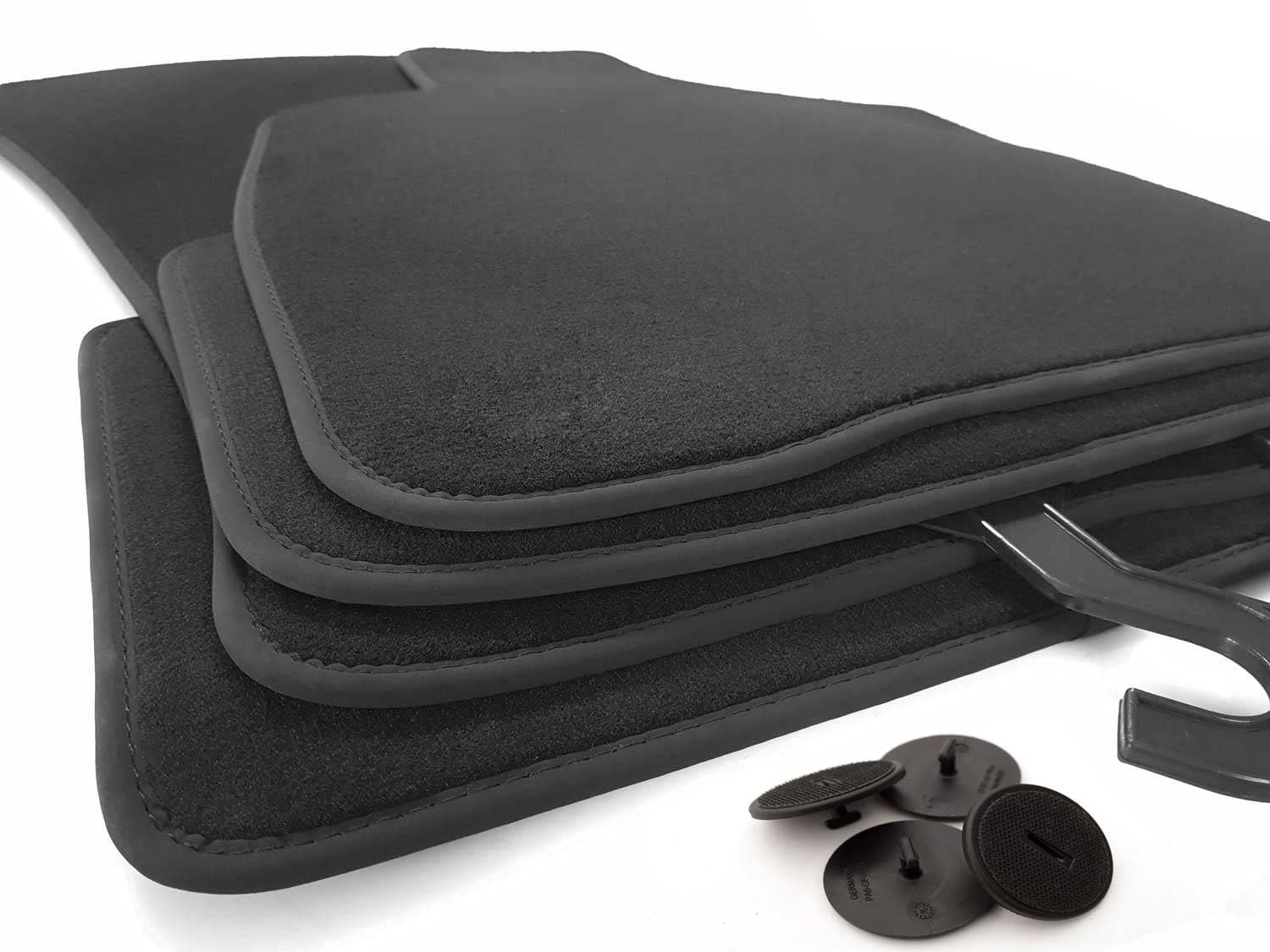 Dywaniki samochodowe do BMW G30, G30, M5, F90, welurowe, oryginalnej jakości, zestaw 4-częściowy, czarne