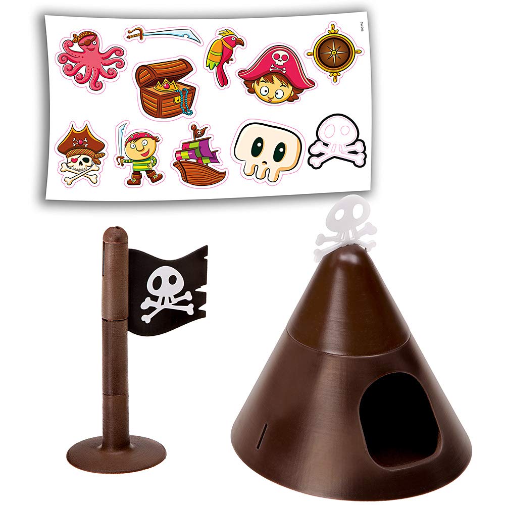 Ferplast Cage pour Hamsters CRICETI 9 Pirates, Cage en Métal et Plastique Peint, Autocollants et Accessoires Inclus, 46 x 29,5 x h 23 cm.