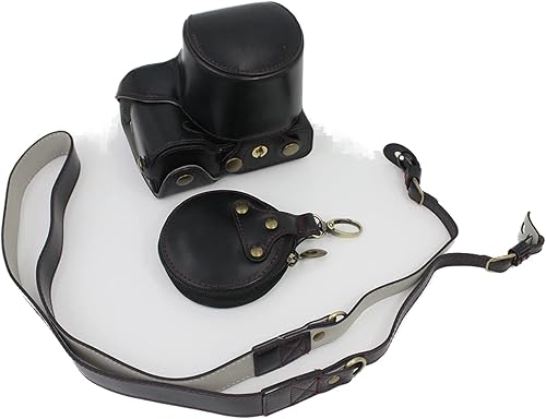 Funda ZV-E10, hecha a mano de piel sintética de cuerpo completo para cámara Sony ZV-E10 ZVE10 con versión de apertura inferior de lente de