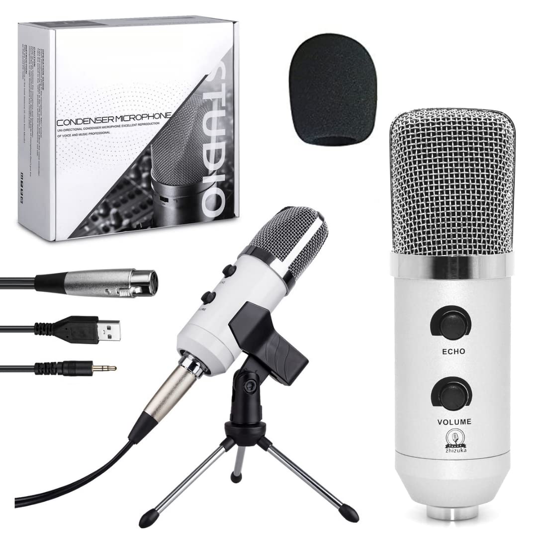 ZHIZUKA BM-750 AUX/USB Professional Condenser Mic Tripod Stand