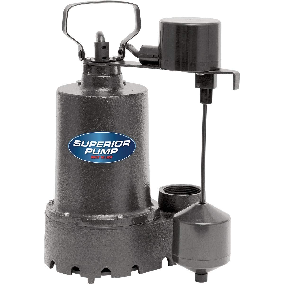 Superior Pump 92541 1/2 HP Cast Iron Sump Pump with Vertical Switch