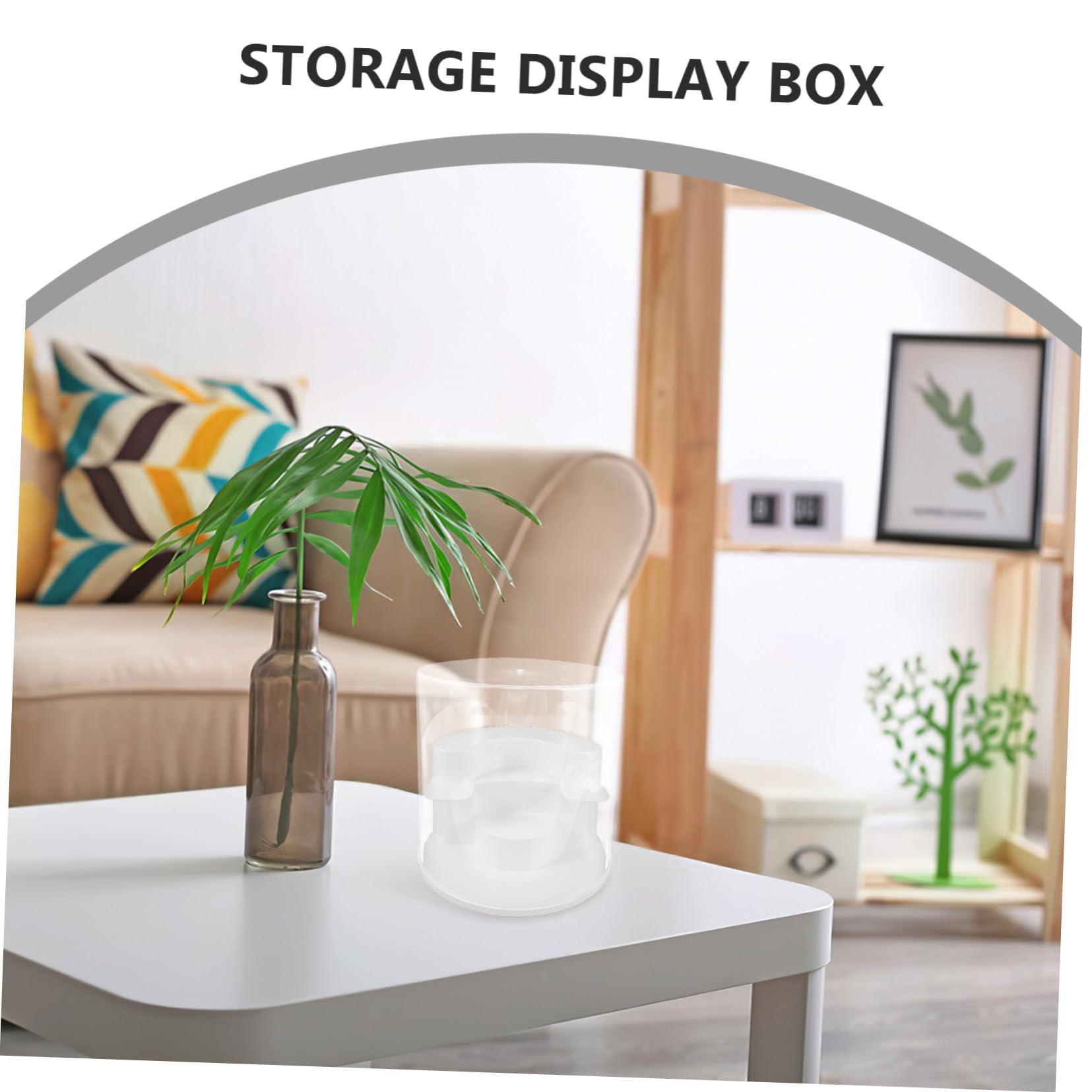 GLEAVI Transparente Vitrine für Sammlerfiguren aus Kratzfestem Kunststoff Aufbewahrungsbox mit Robustem Staubdichtem Design Stabile Ausstellung Modelle und Spielzeuge Weiß