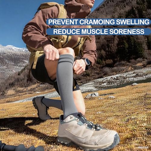 Compression Socks for Women & Men Knee High Support Socks for Nurses Running Athletic Travel - Image 5