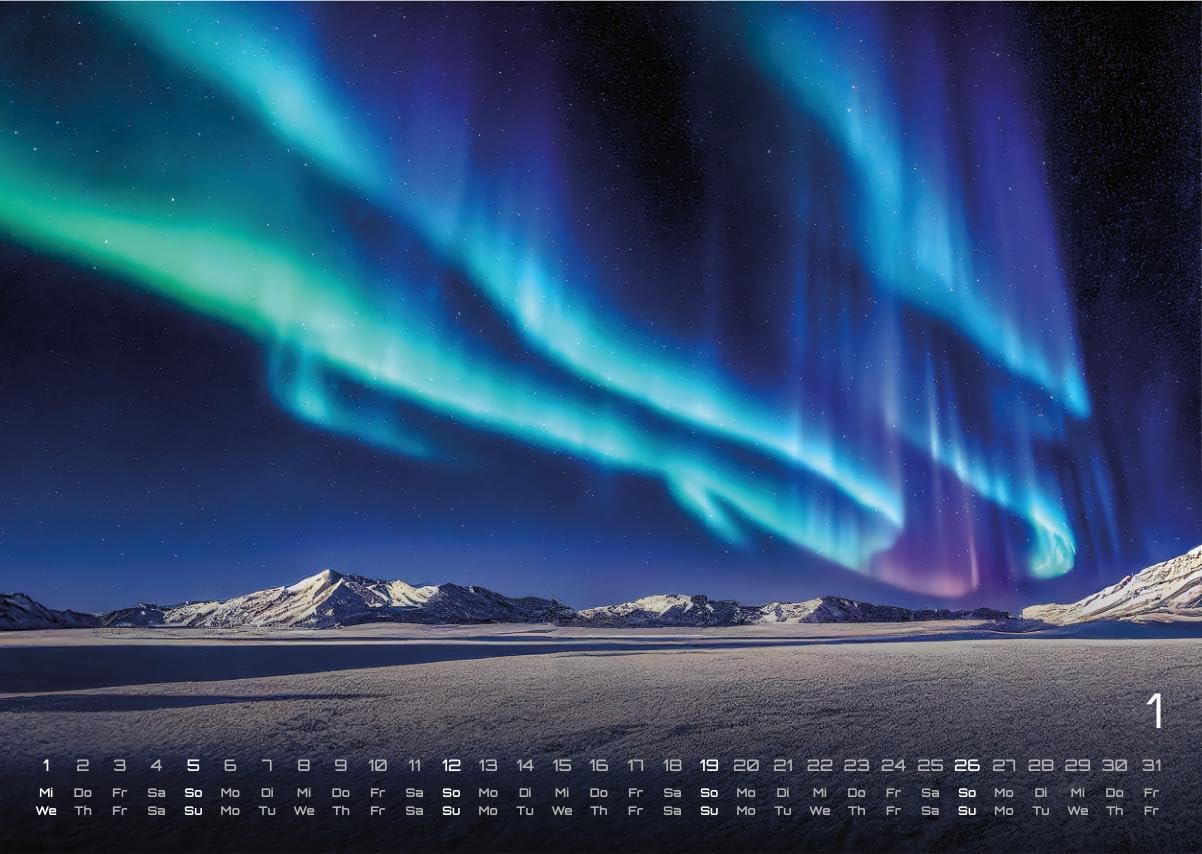 Polarlichter - grandiose Naturschauspiele - 2025 - Kalender DIN A3: Der Wandkalender mit den schönsten Motiven der Polarlichter im hohen Norden für das Jahr 2025 im Format DIN A3 (ca. 42 x 30 cm)!