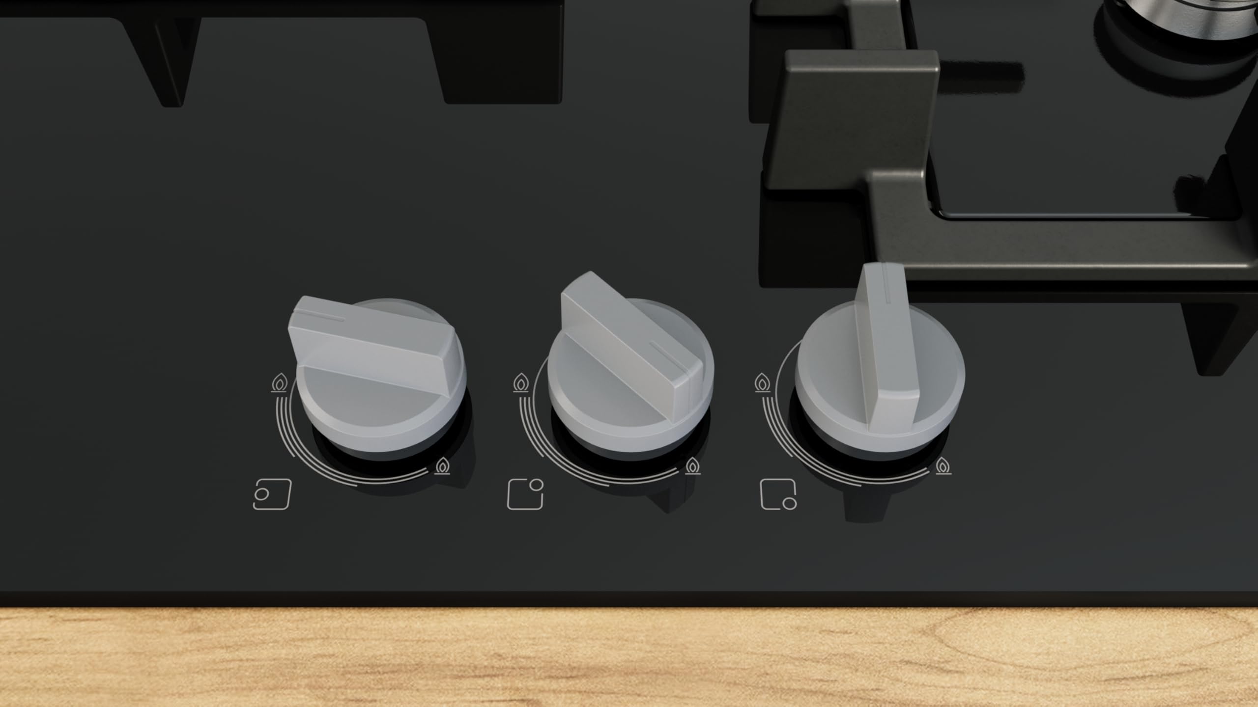 Bosch - Piano cottura a gas, serie 4, 60 cm, gas stop, vetro temperato, nero, PNC6B6K40 - 5