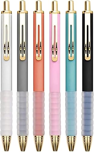 Miniatura 9 de HuoHuair Bolígrafos de tinta negra de punta media de 0.039 pulgadas (0.039 in), retráctil, paquete de 6 unidades (tinta negra)