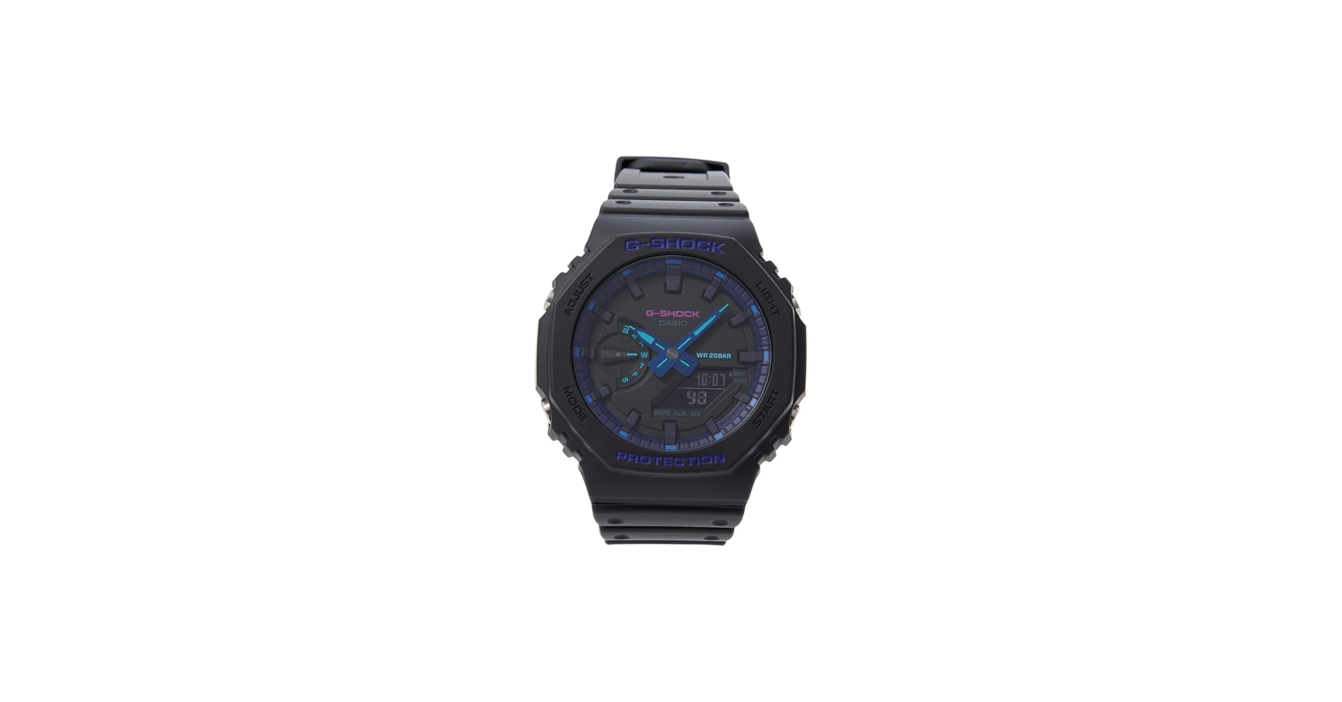 G-SHOCK GA-2100VB-1A1F ブラック/ブルー GA2100VB-1A | Analog-Digital Men's Watch G-SHOCK | CASIO