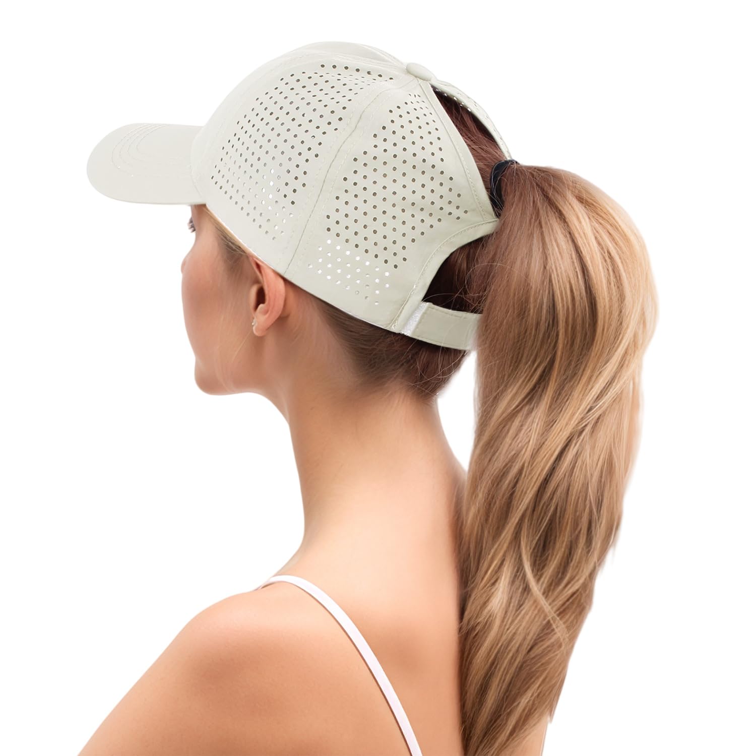 YAMEE Gorra de Béisbol Mujer Verano Malla Transpirable Impermeable Secado Rápido Anti-UV Ajustable Deporte Running Playa