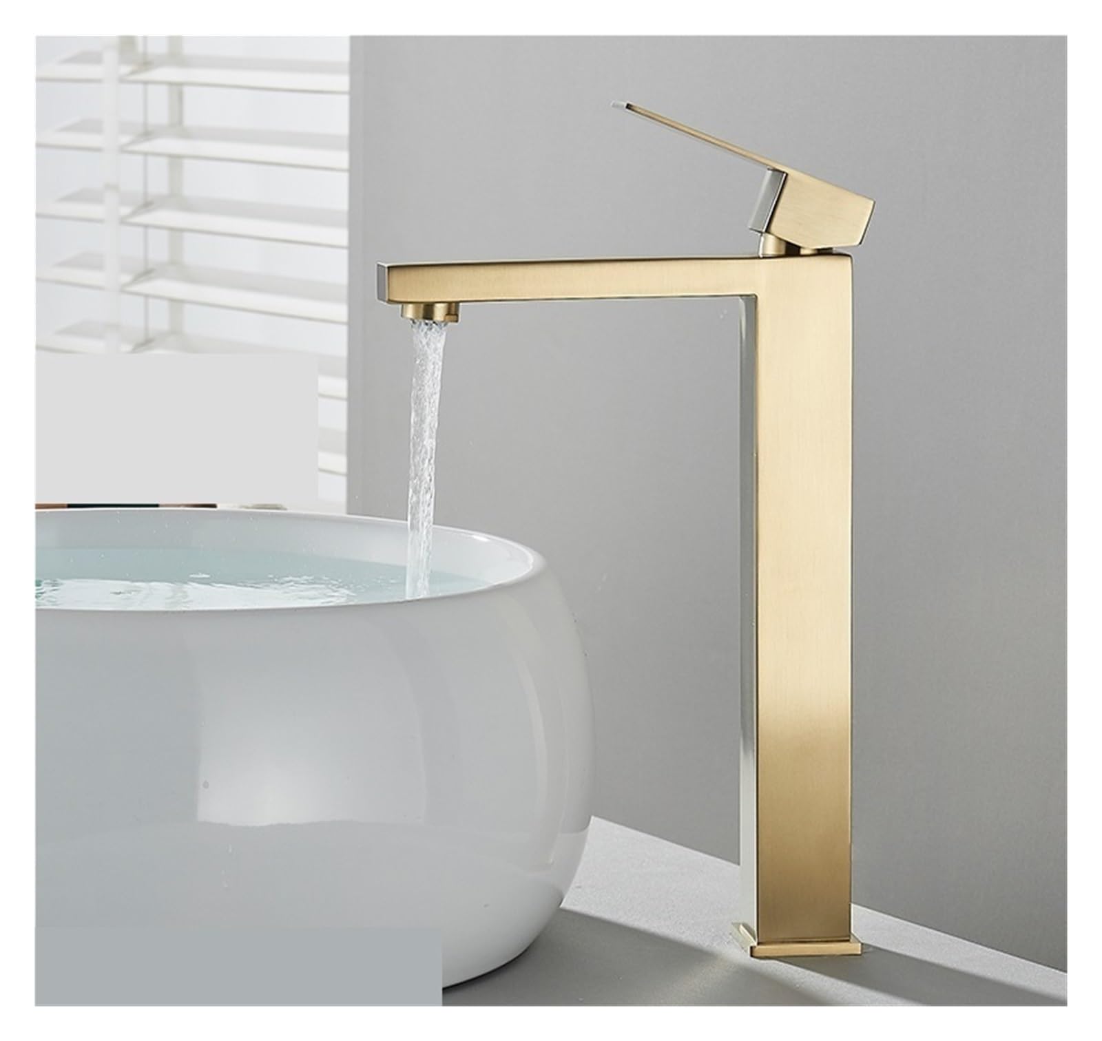 Robinet mélangeur d'évier eau chaude froide pour lavabo or