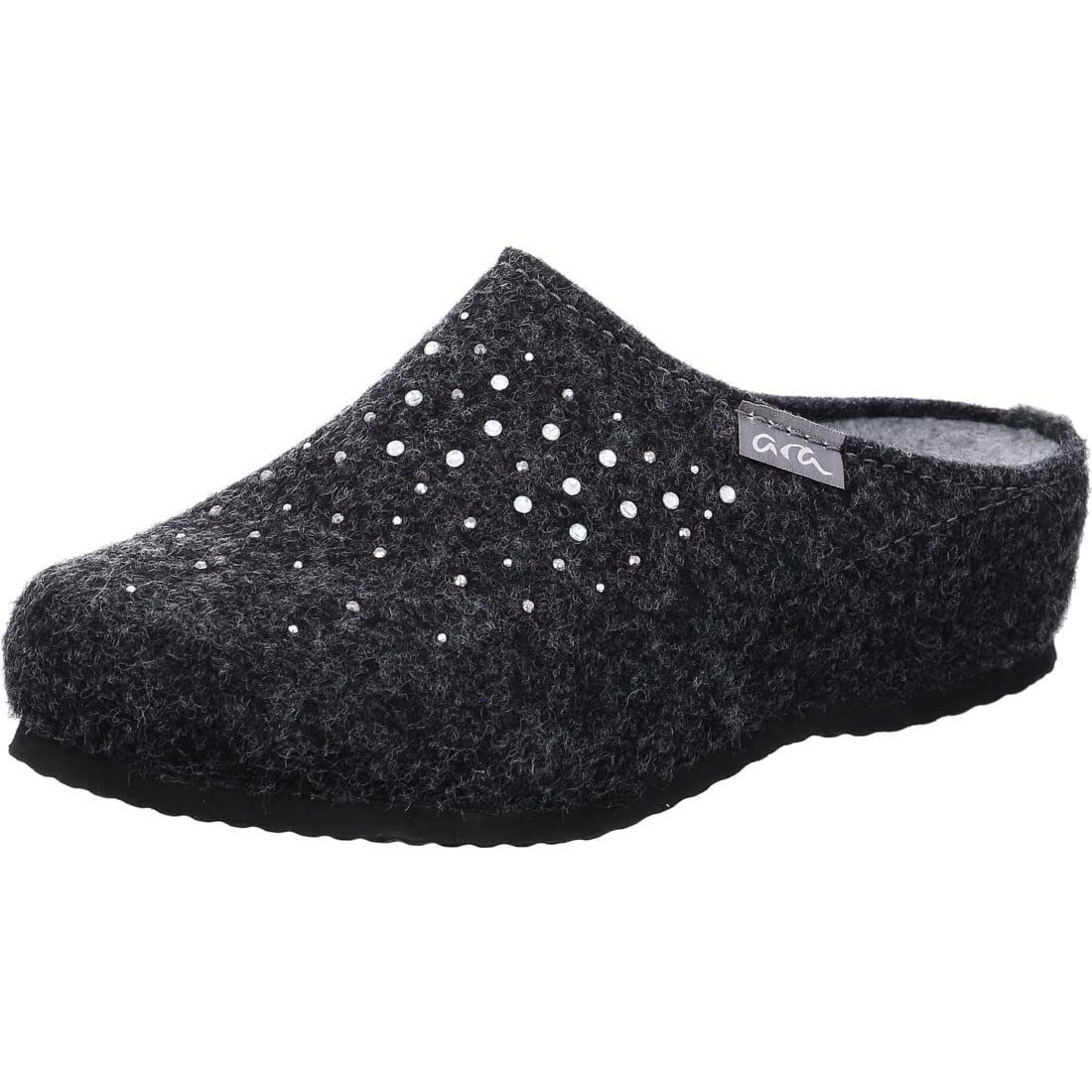 ARA Women's Cosy Slippers, charcoal, 6-6.5 UK