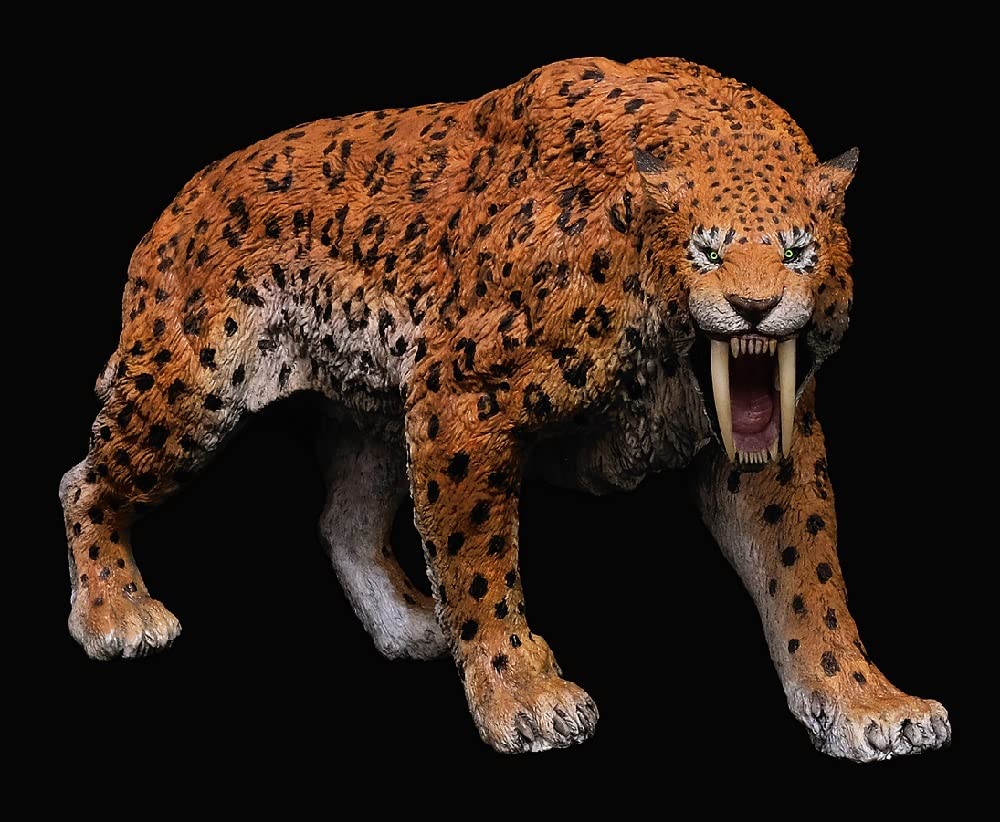 XINPANYIAN Rebor Smilodon Populator Stray Cat Saber-Toothed Tiger Classic Prehistoric Animal Model Forest Leopard Version