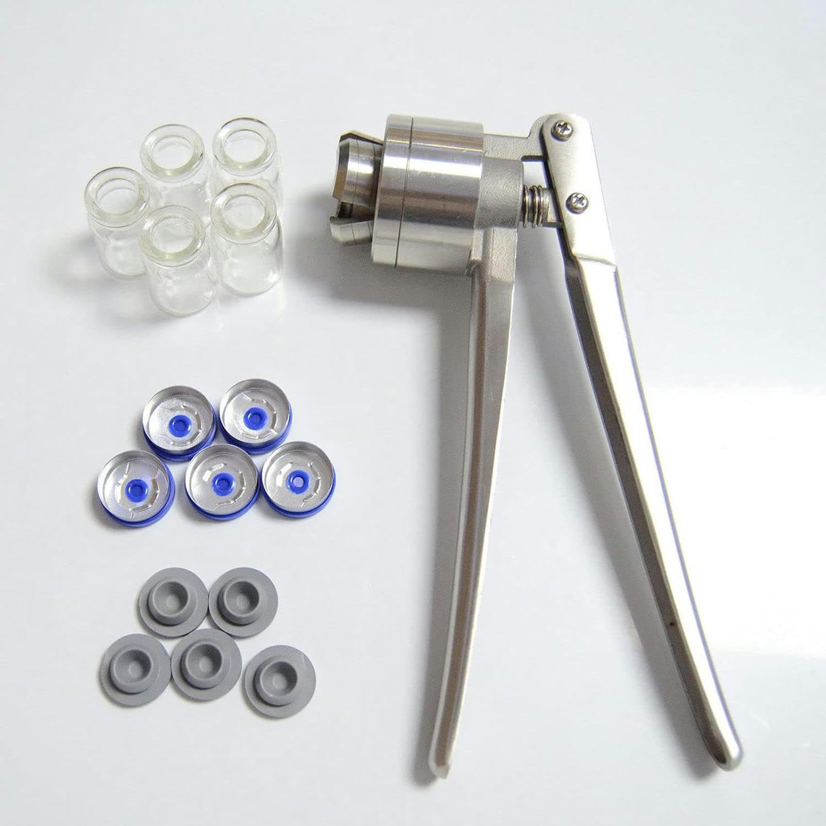 Generic Engarzadora manual de frascos de perfume en aerosol – Máquina de sellado de acero inoxidable de 13 mm/15 mm/20 mm, crimpadora de viales de mano para un buen sellado