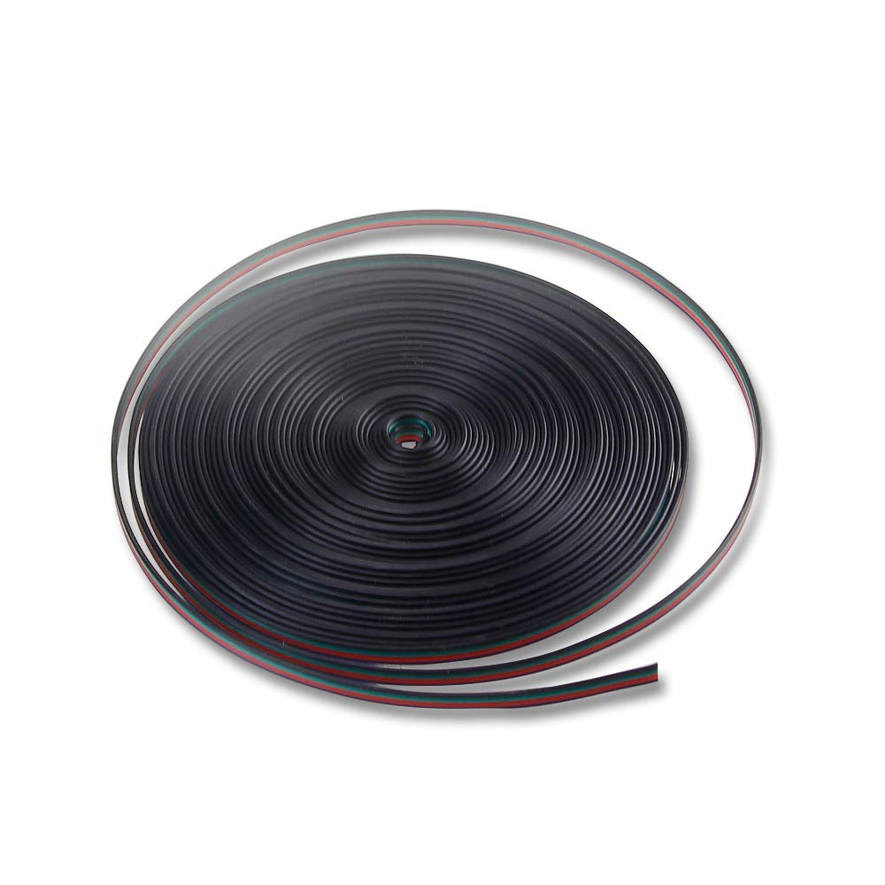 10M 22AWG 4 Broches Câble D'extension RGB Fil Electrique 4x0.32mm² 22 Jauge 33ft Cordon Ligne 4 Conducteurs pour Bande de LED RVB 5050 3528