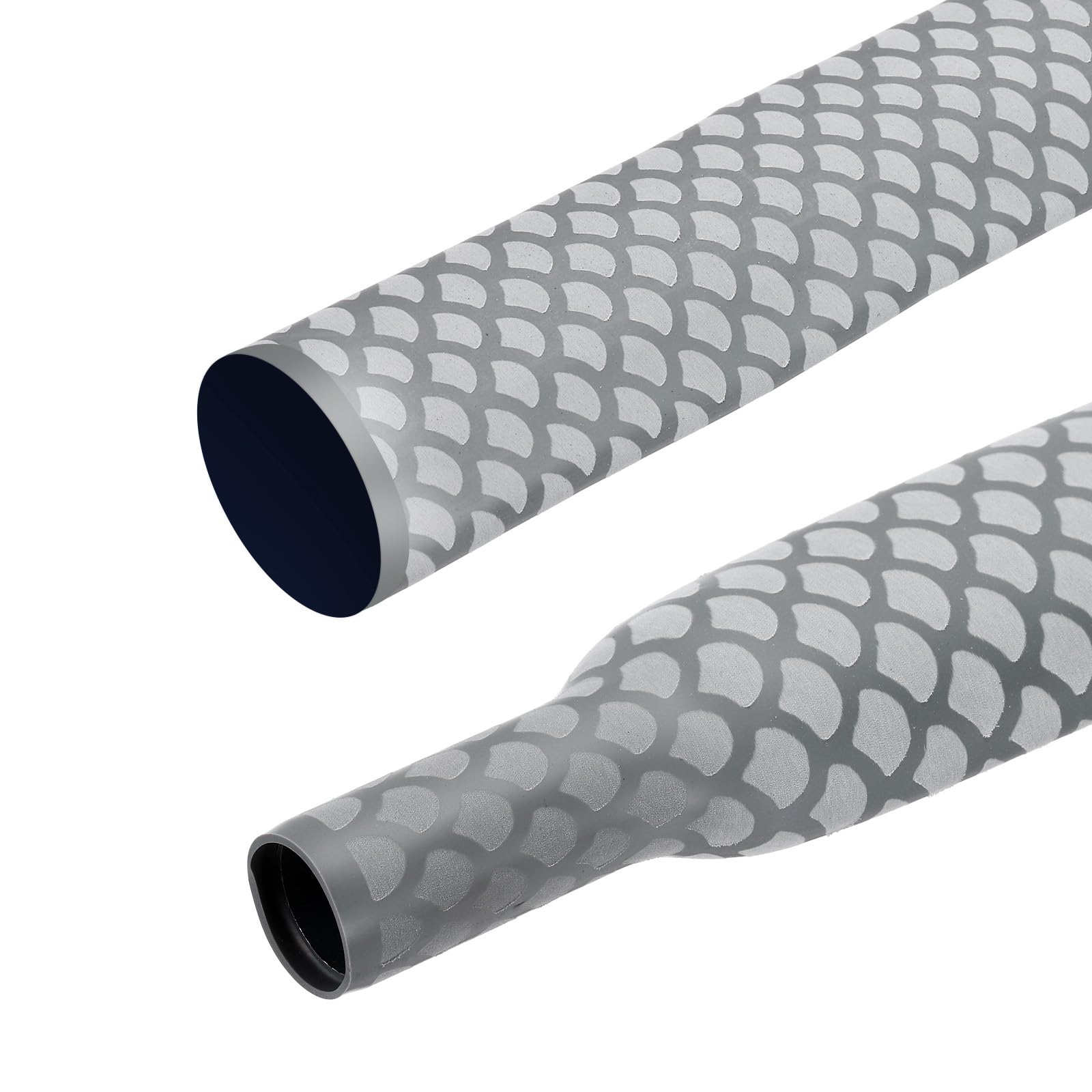 MECCANIXITY 3.3ft Heat Shrink Tubing for Fishing Rods, 1.8:1 Fish Scale Pattern Heat Shrink Wrap Handle Rod Grip with Anti-Slip Waterproof Insulation
