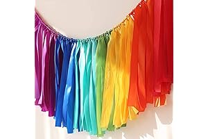 Handmade Rainbow Tassel Garland: Vibrant and Joyful Party Decorations