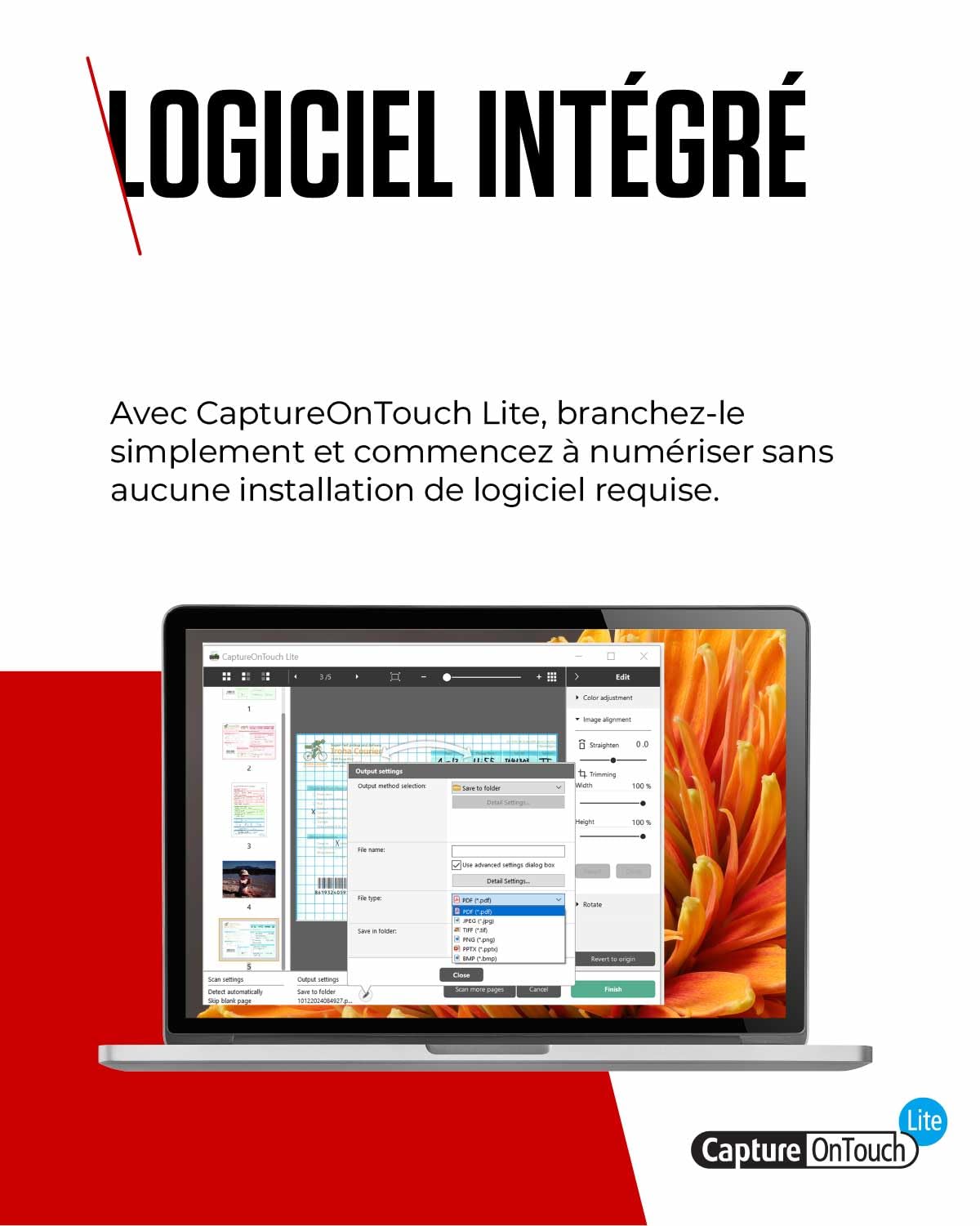 Canon imageFORMULA P-215II Scanner Portable, Recto Verso, USB, pour Maison, Bureau ou déplacements, 15 Pages/Min, Chargeur Automatique de Documents 20 Pages, Logiciel CaptureOnTouch Lite de