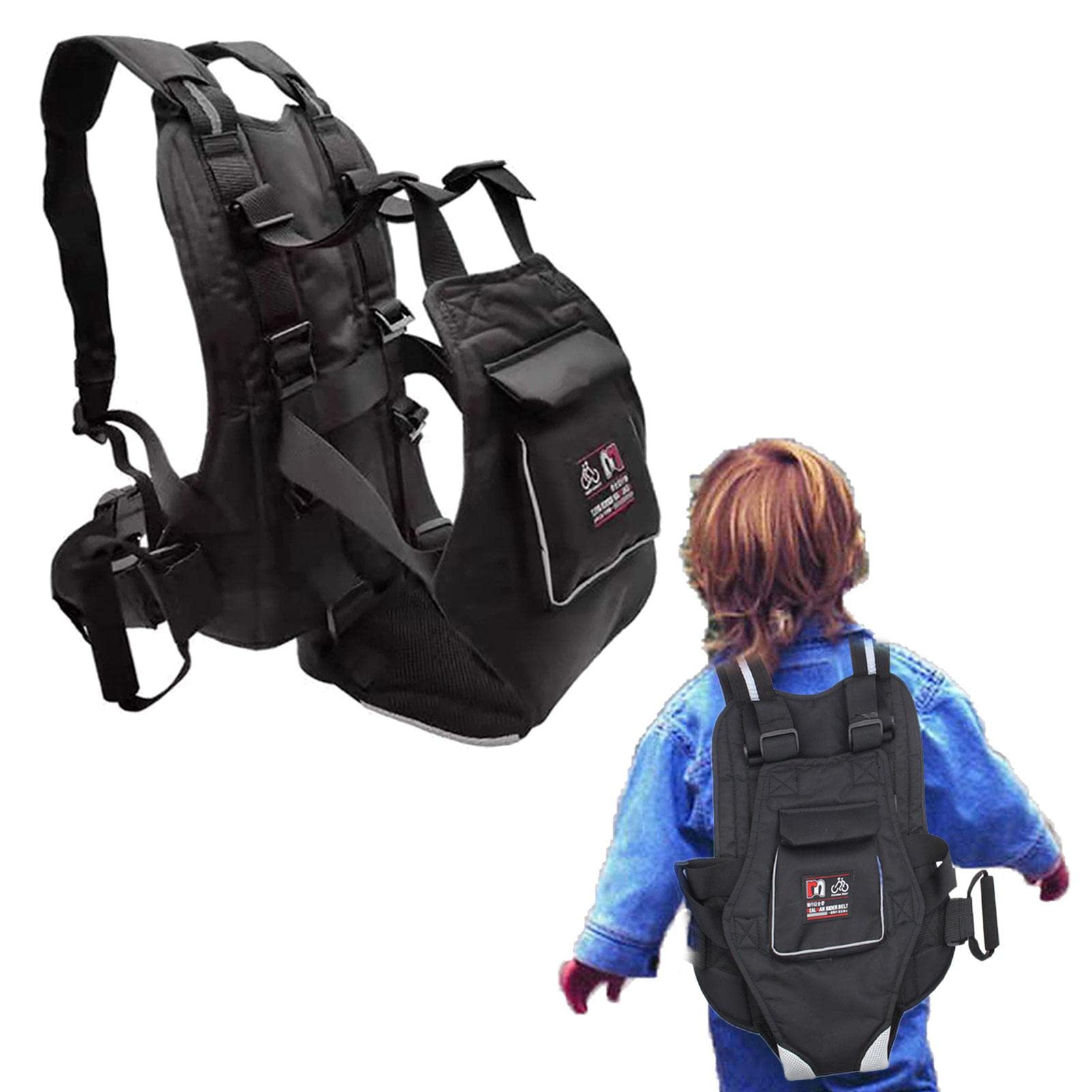 JYFanse 2 Arnés de Seguridad para Motocicleta para niños | Correa de Seguridad Ajustable para Motocicleta para niños con Asas - Correa de arnés de Seguridad para vehículos eléctricos para niños