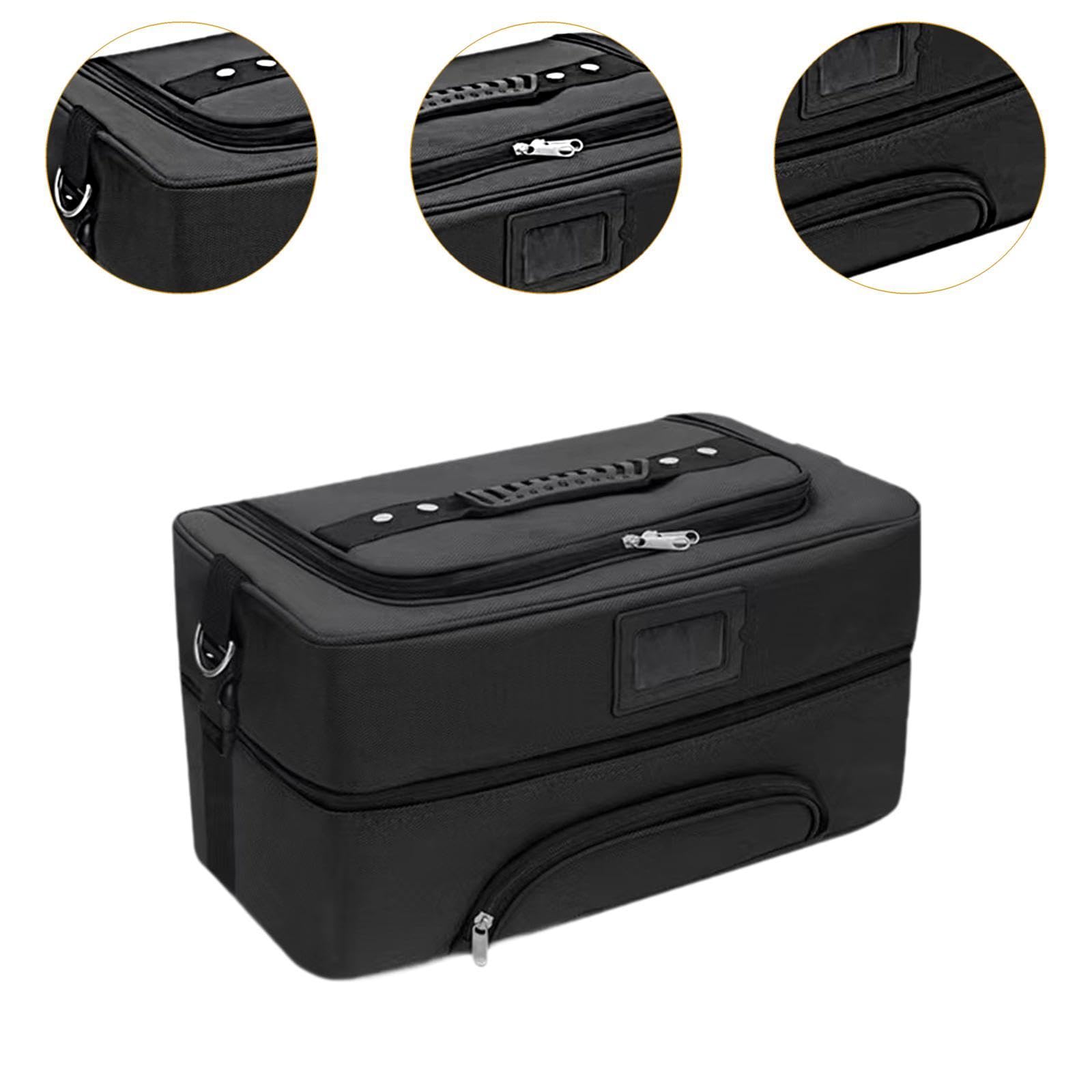 Kosmetiktasche, Reise Kosmetiktasche, Nagellack Organizer, Make Up Etui für Damen, Schwarz