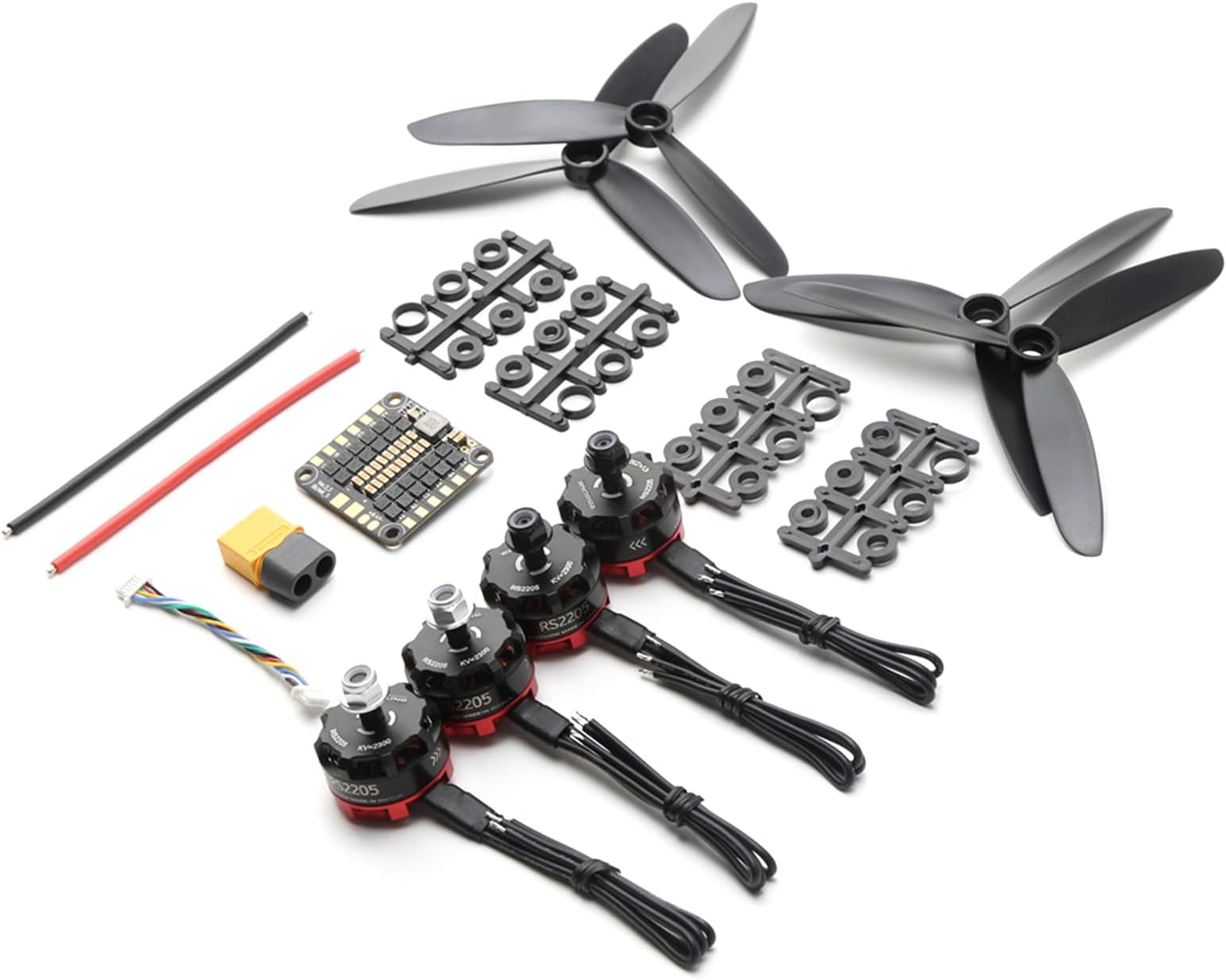 OUNA 2205 2300KV Brushless Motor With 30A BLHeli_S ESC 5045 Propeller Kits for FPV Racing Drone Multicopter