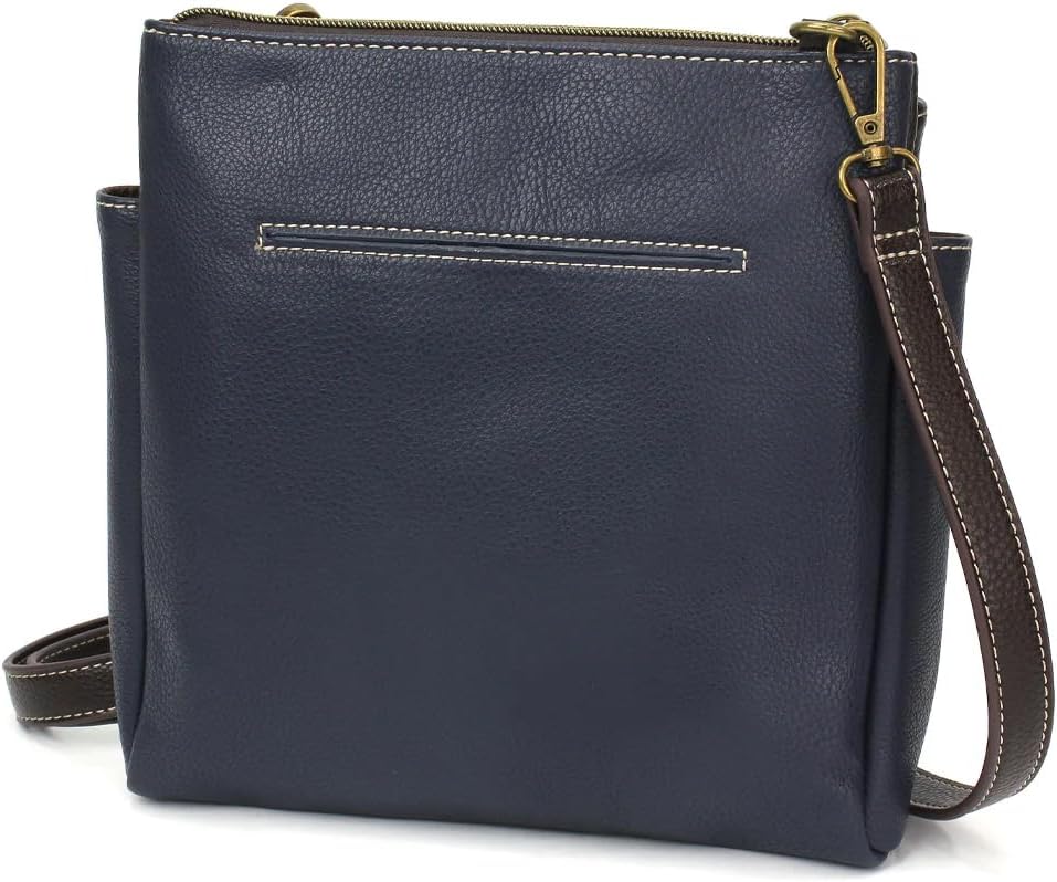 Chala Gnome RFID Protected Vegan Leather Merry Messenger Bag (Navy)