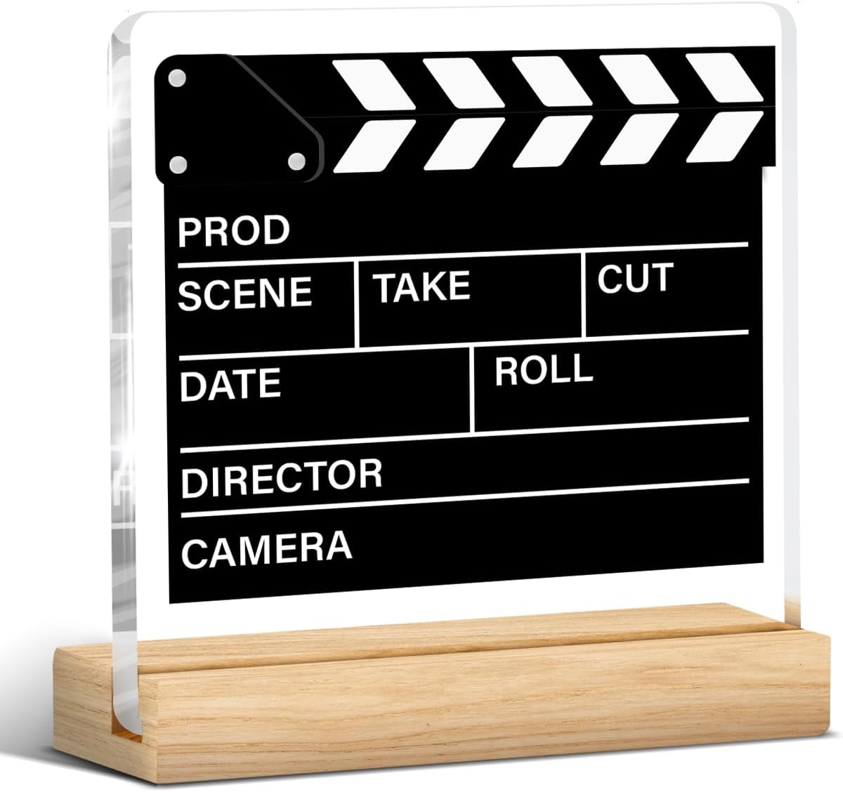 Plaqueta acrílica cine 4x4 pulgadas para decoración