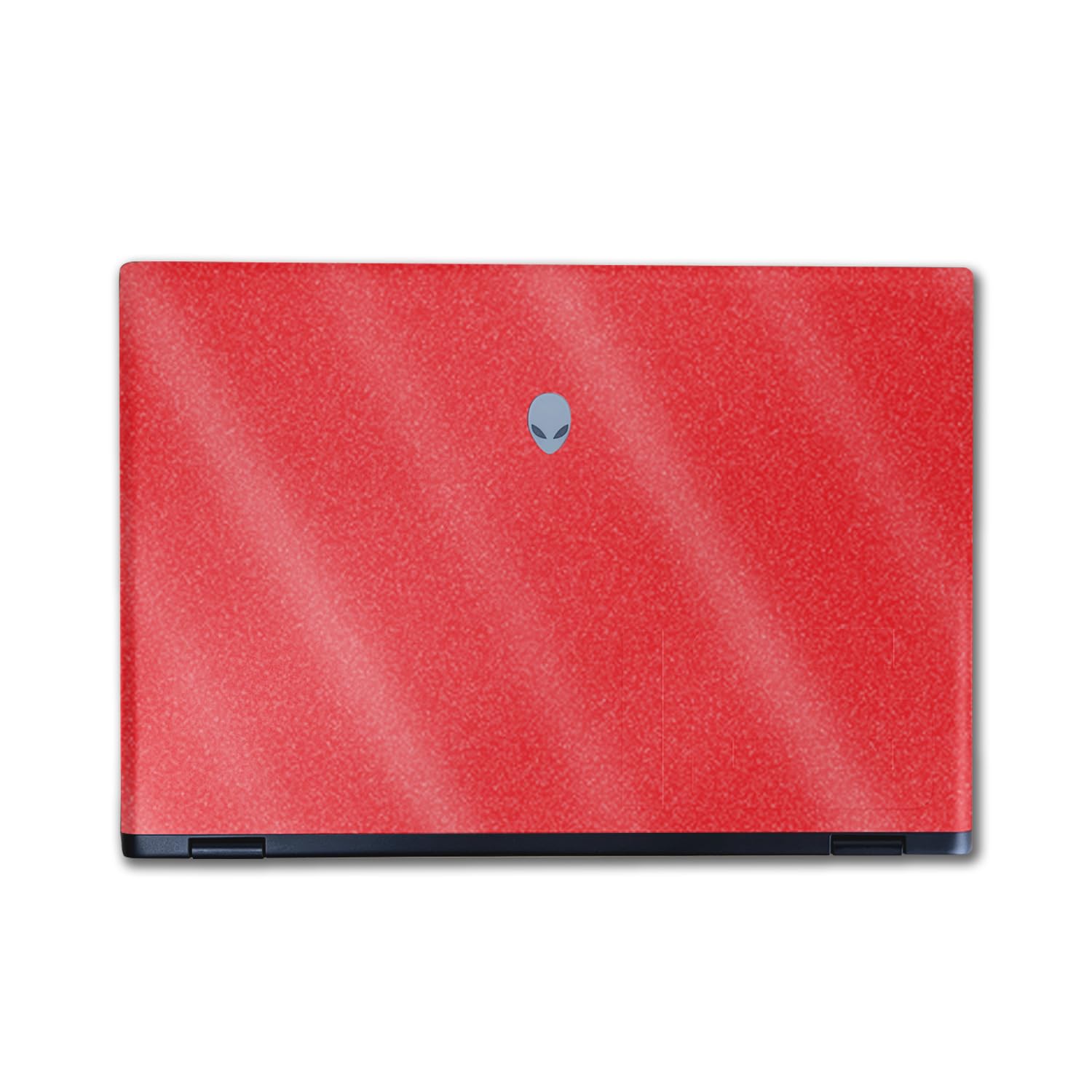 Glossy Glitter Laptop Skin Compatible with Alienware M16 R2 (2024) - Solid Red - Premium 3M Vinyl Protective Wrap Decal Cover - Easy to Apply | Crafted in The USA by MightySkins