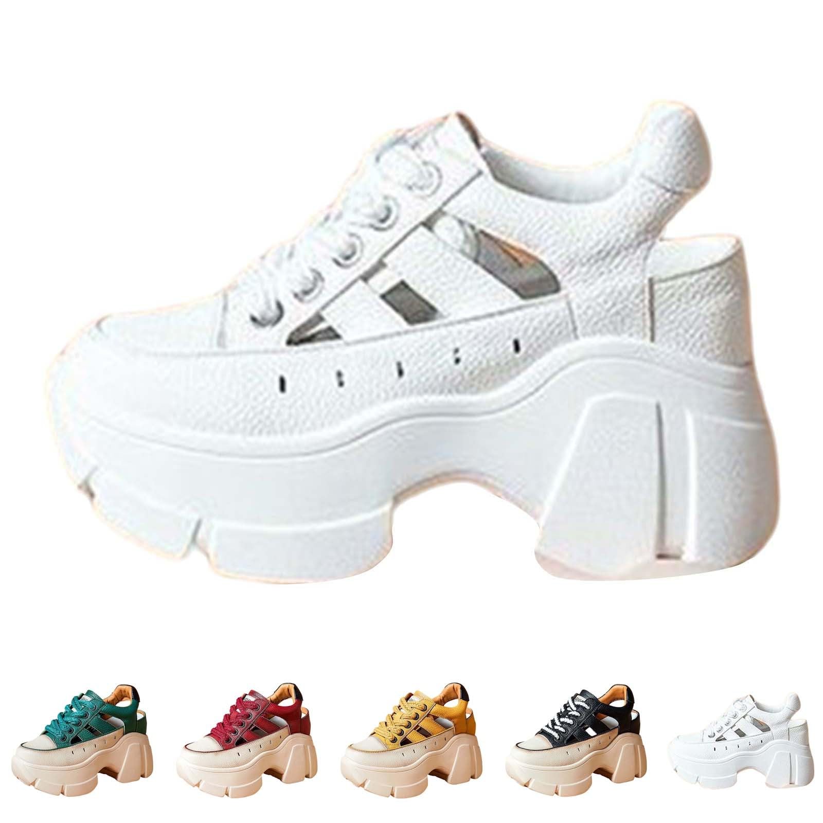 Espadrillas Zeppa Sandali con Fondo Spesso da Scarpe Camminata Donna Espadrilles Sneakers Marroni Sandaletti Estive Platform Ginnastica Fitness Zeppe Nere Sandalo Elastico Comoda