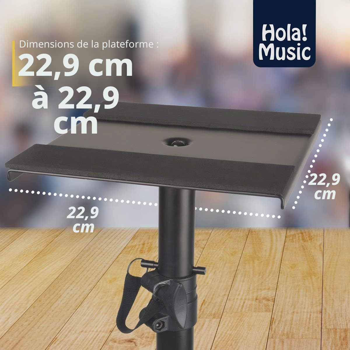 Paire de moniteur de studio Supports d'enceintes en coucou. la musique, trépied professionnel robuste Structure, hauteur réglable, modèle Hps-600ms
