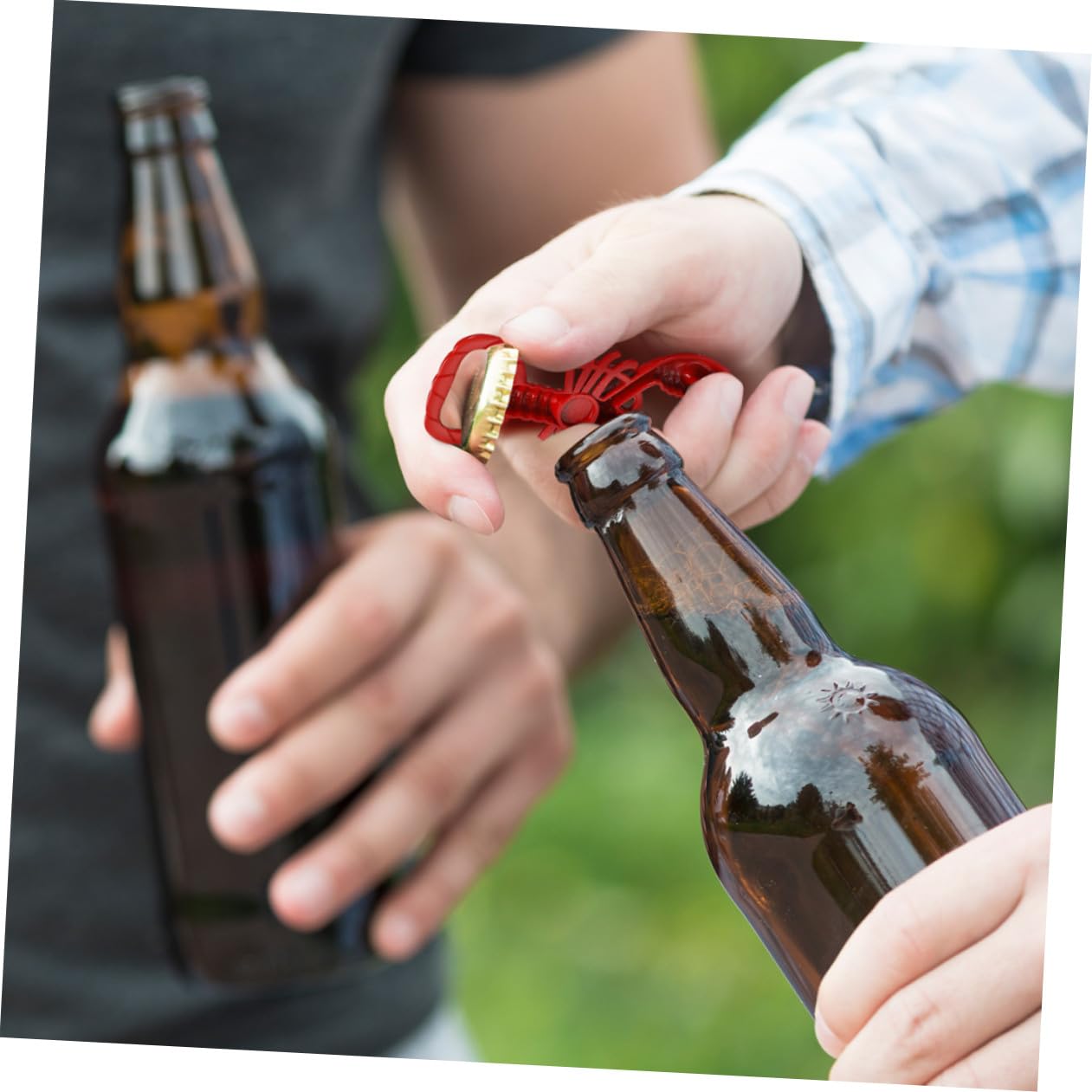 IMIKEYA 15 Pièces Décapsuleur Bière Forme Écrevisse Rouge Métal Alliage Ouvre-bouteille Décoratif Multifonction pour Maison Bar et Cuisine
