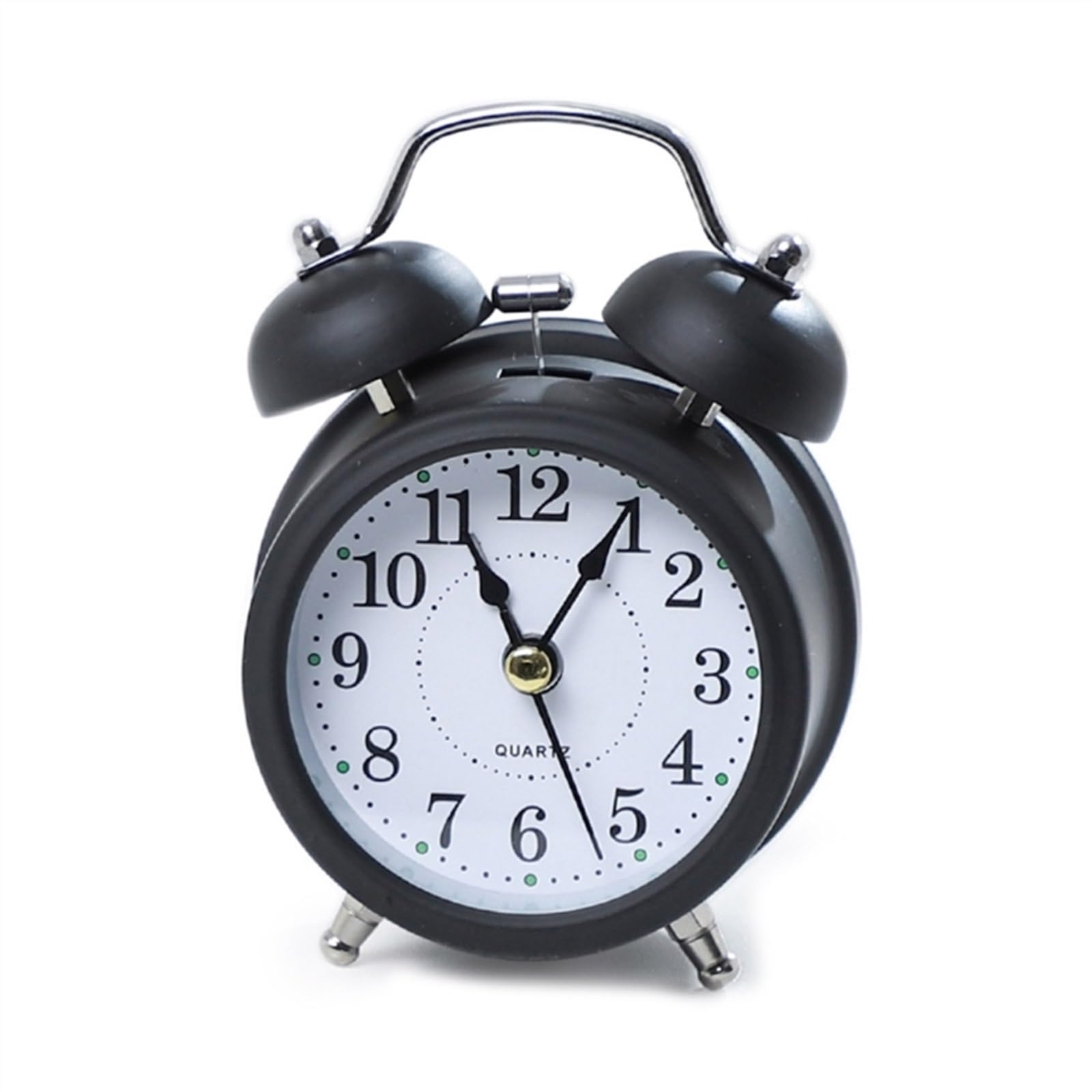 J9V4G6S3B5 Desk Clock Retro Loud Alarm Clock, Double Bell Battery Powred Bedside Desk Ornament for Home Classroom Decoration Present analogue alarm clock(Black)