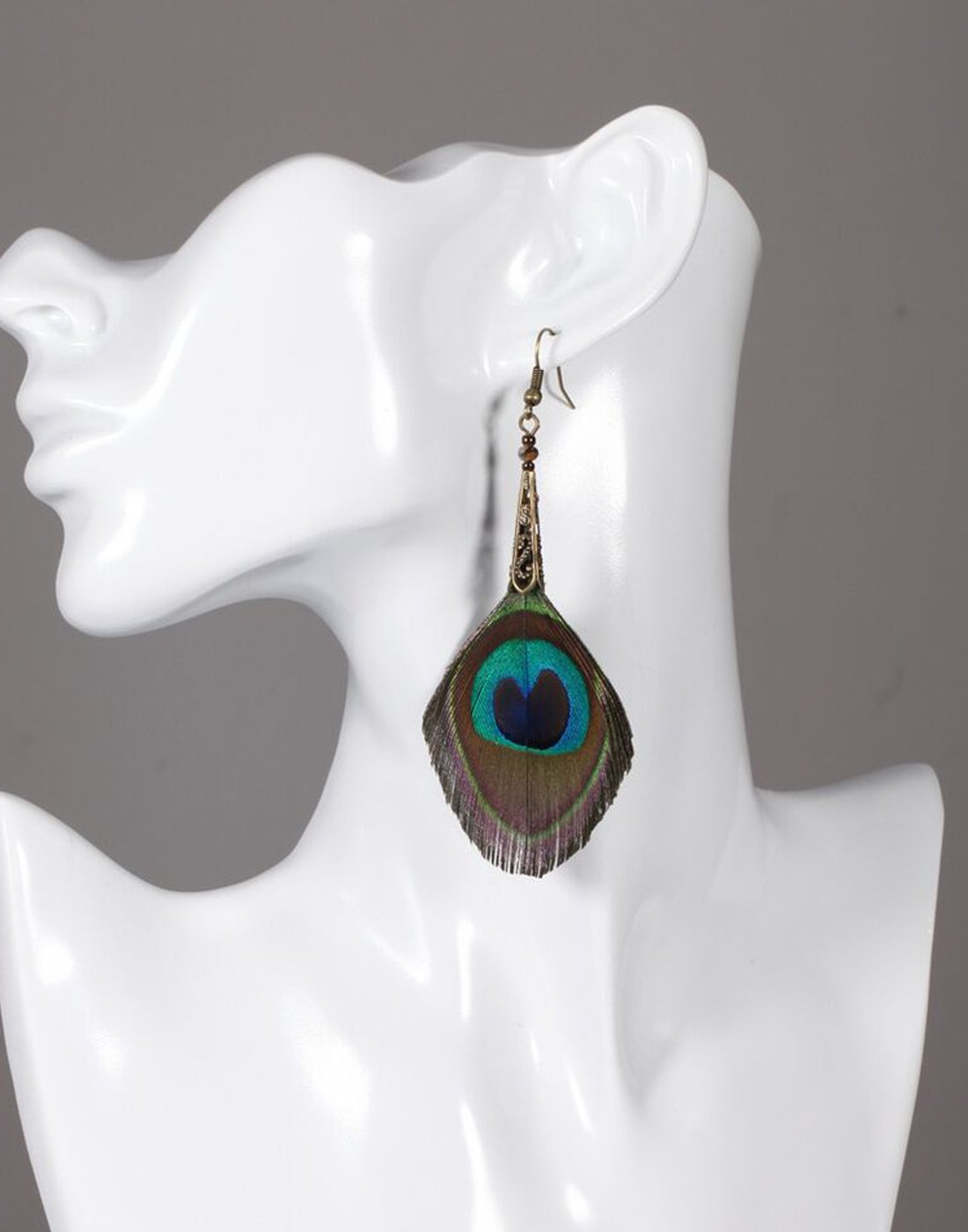 Women's Copper Colour Long Dangle Earrings
