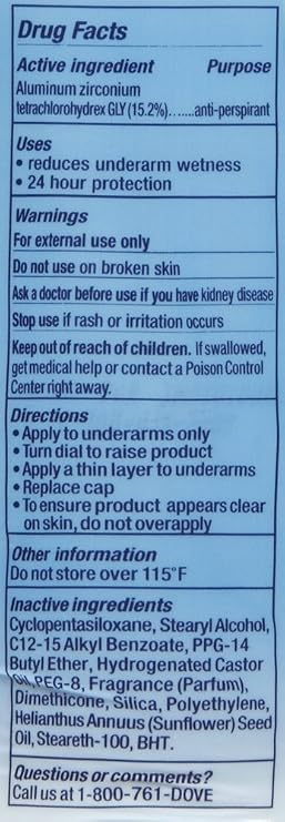 Dove Invisible Solid Deodorant, Original Clean - 2.6 oz - 4 pk