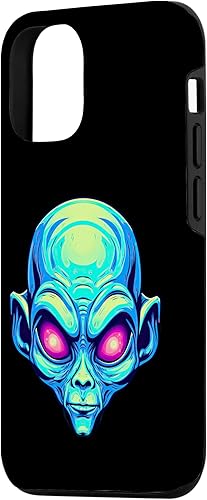 Miniatura 2 de iPhone 14 Pro Funny Alien Face UFO Alien Head Case